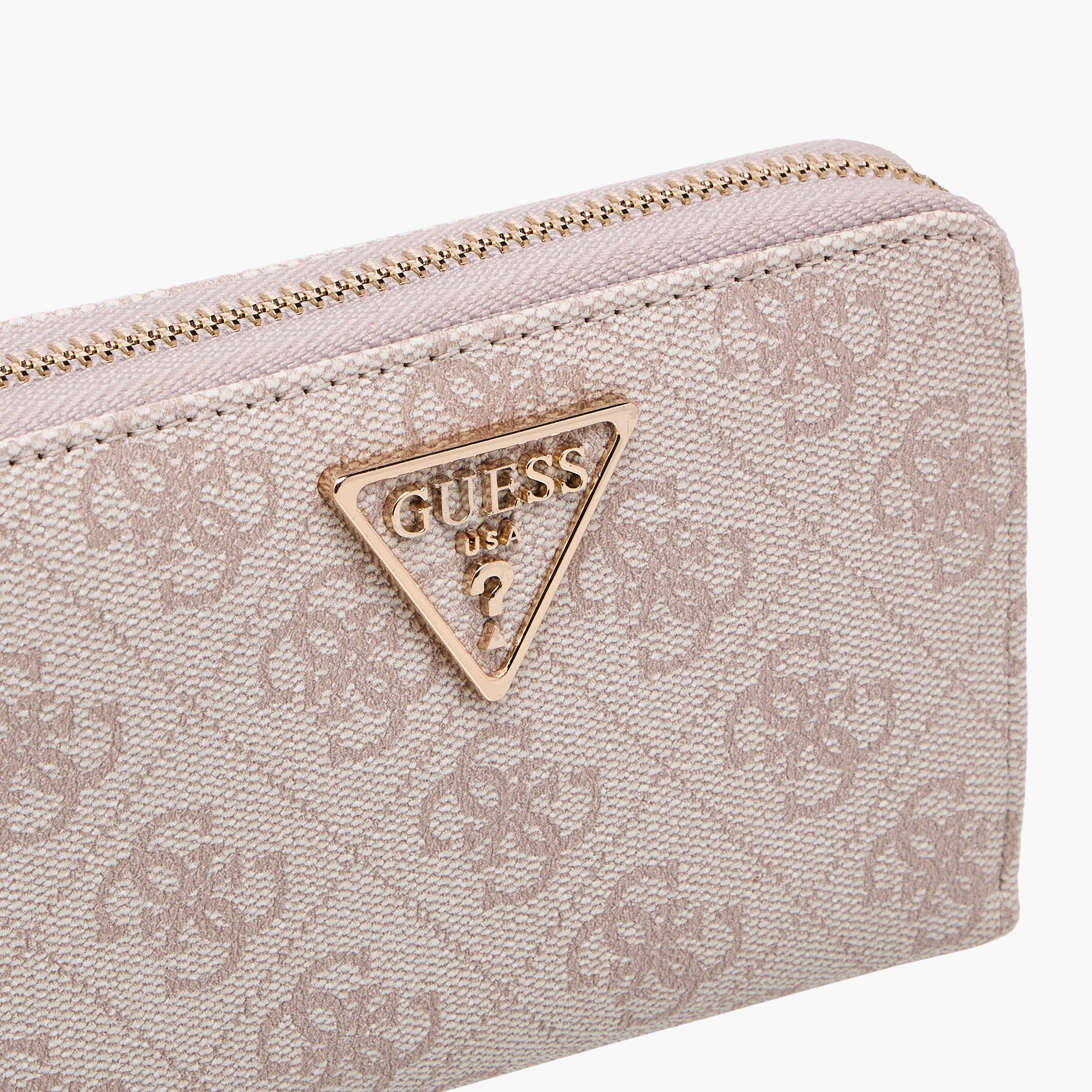 Guess Laurel SLG Textured Wallet with Zip Closure-women-bagsandwallets-wallets-image-3
