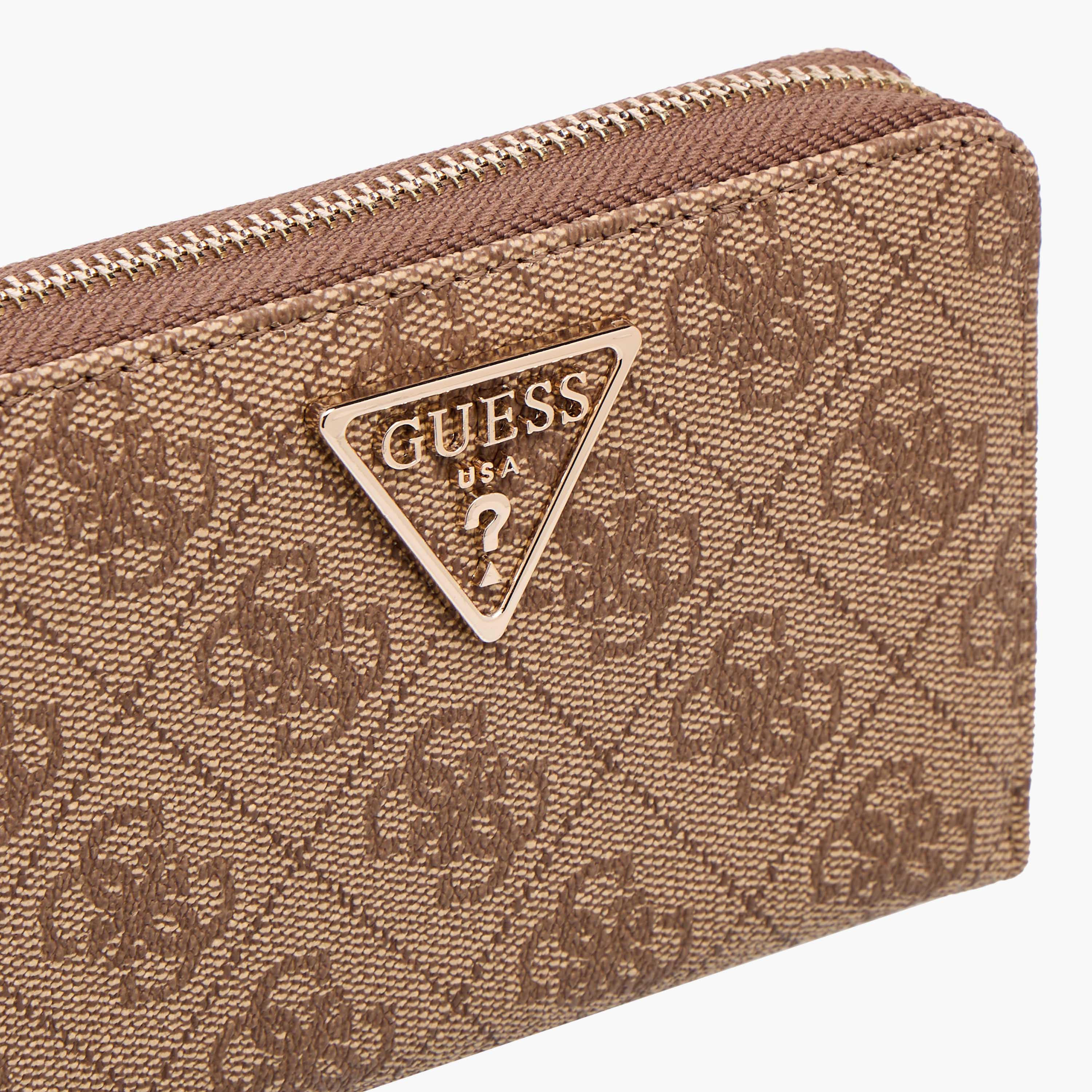 Guess LAUREL SLG MEDIUM Monogram Print Zip-Around Wallet-women-bagsandwallets-wallets-image-3
