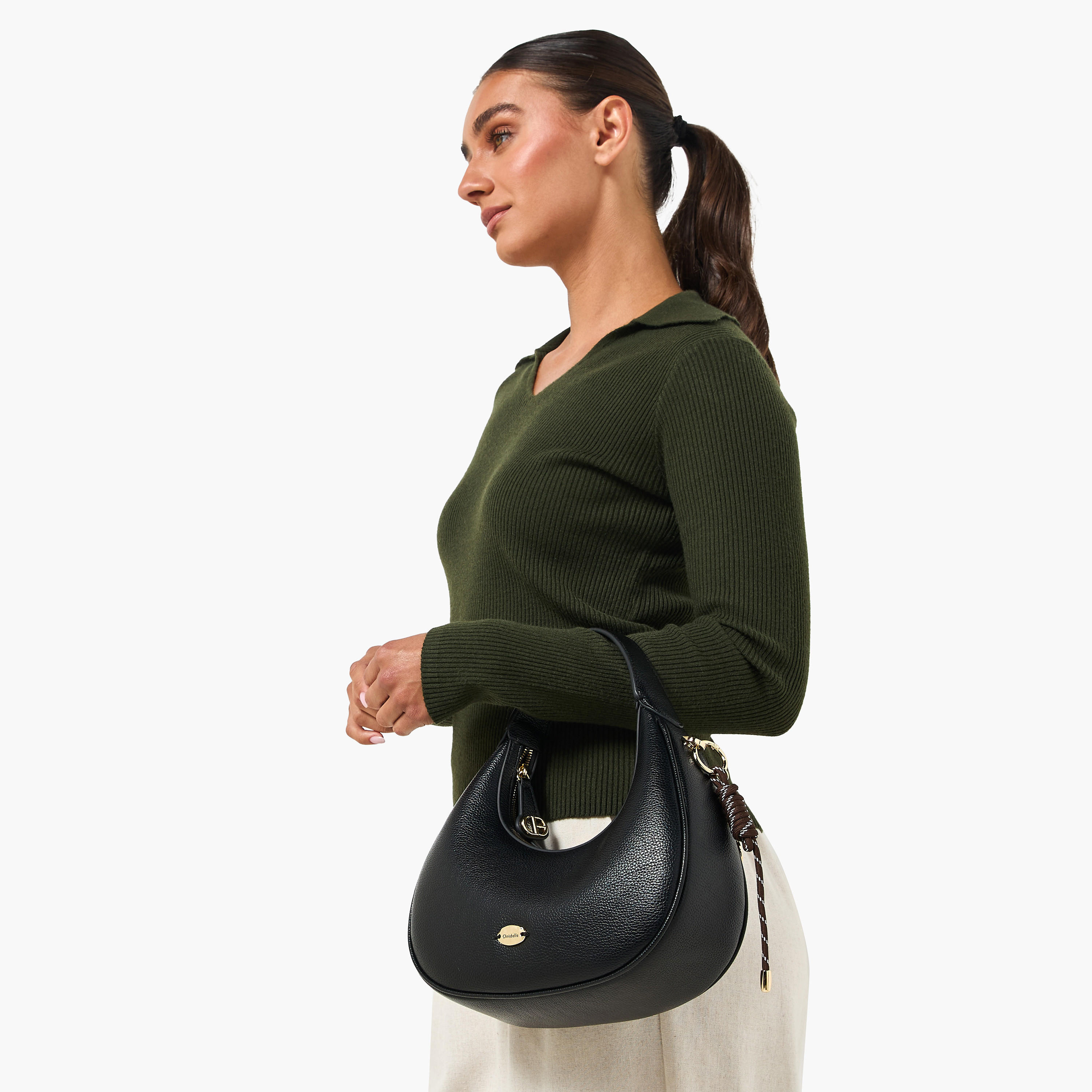 Chrisbella Solid Baguette Bag with Coin Purse-women-bagsandwallets-handbags-image-2