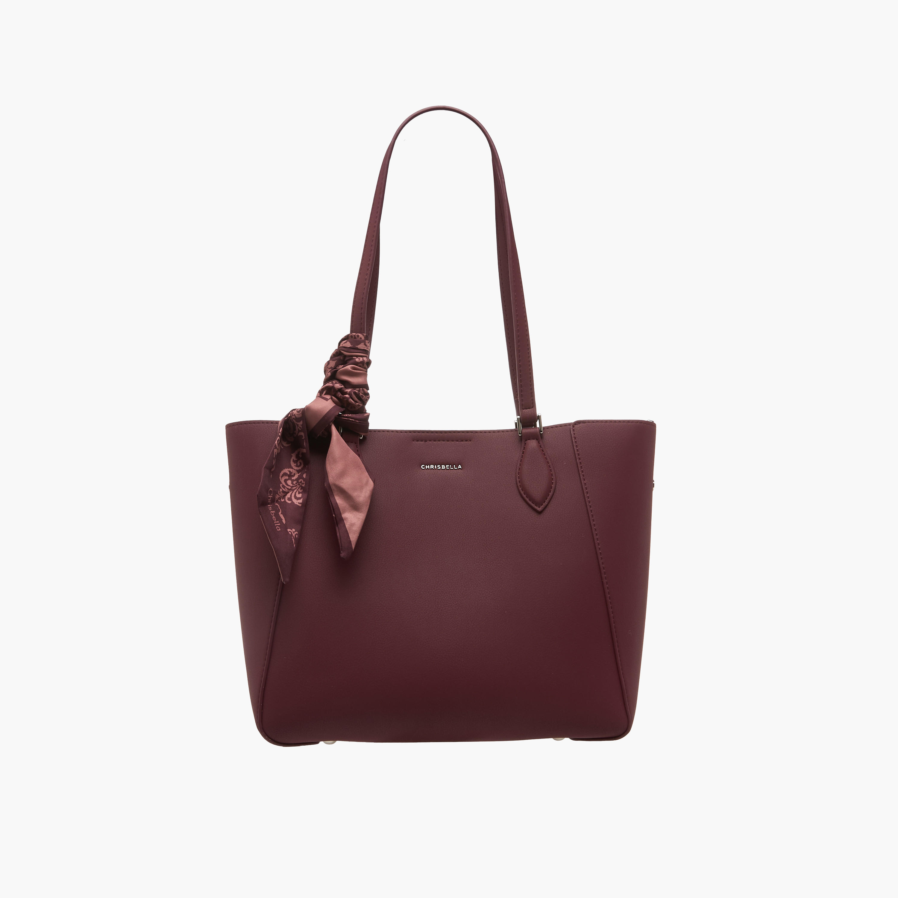 Chrisbella Scarf Detail Tote Bag with Wallet-women-bagsandwallets-handbags-image-1