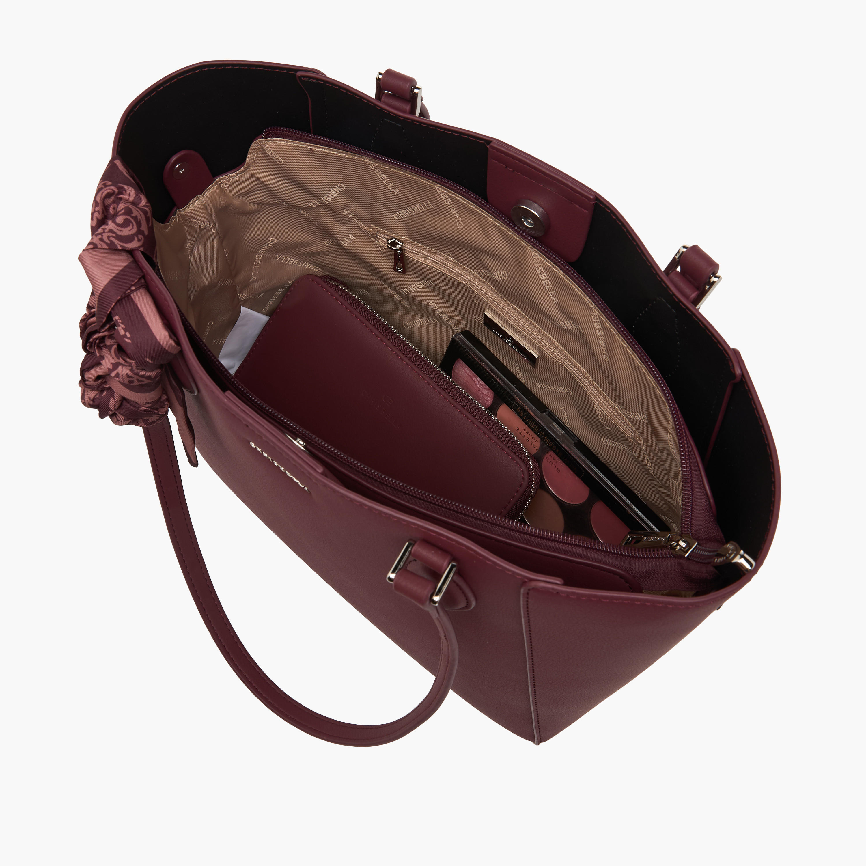 Chrisbella Scarf Detail Tote Bag with Wallet-women-bagsandwallets-handbags-image-10