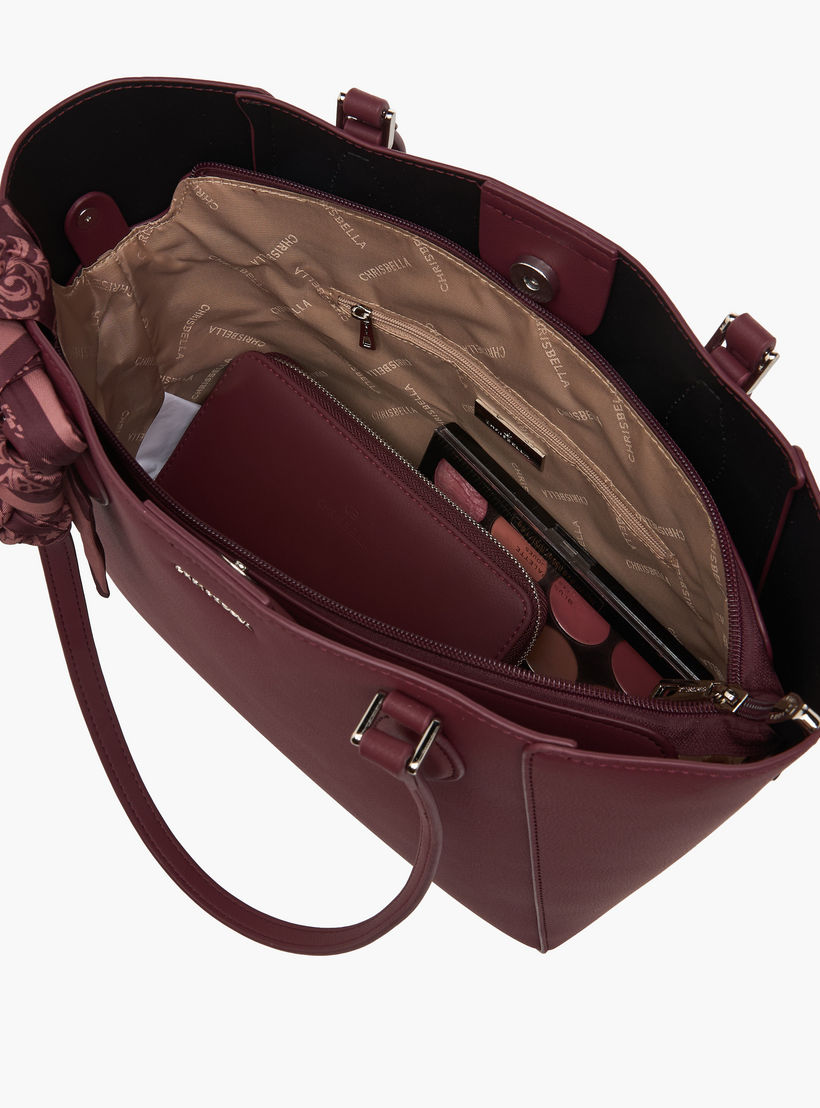 Chrisbella Scarf Detail Tote Bag with Wallet-women-bagsandwallets-handbags-image-10