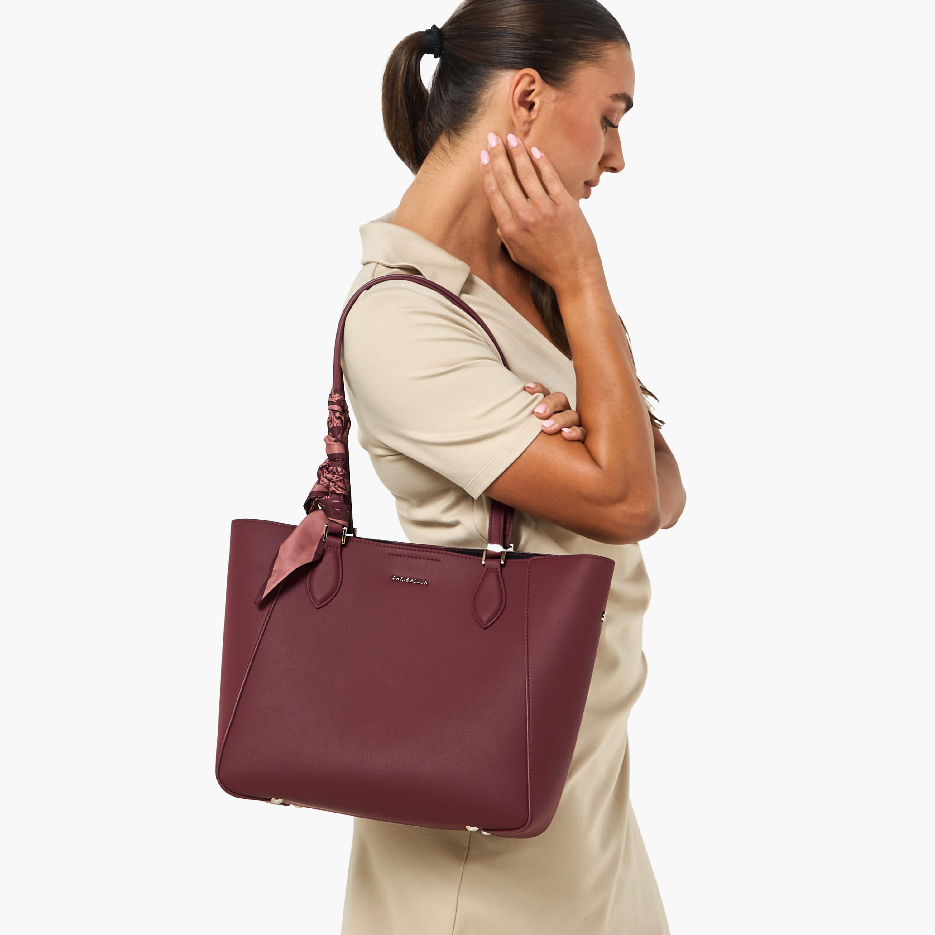 Chrisbella Scarf Detail Tote Bag with Wallet-women-bagsandwallets-handbags-image-2