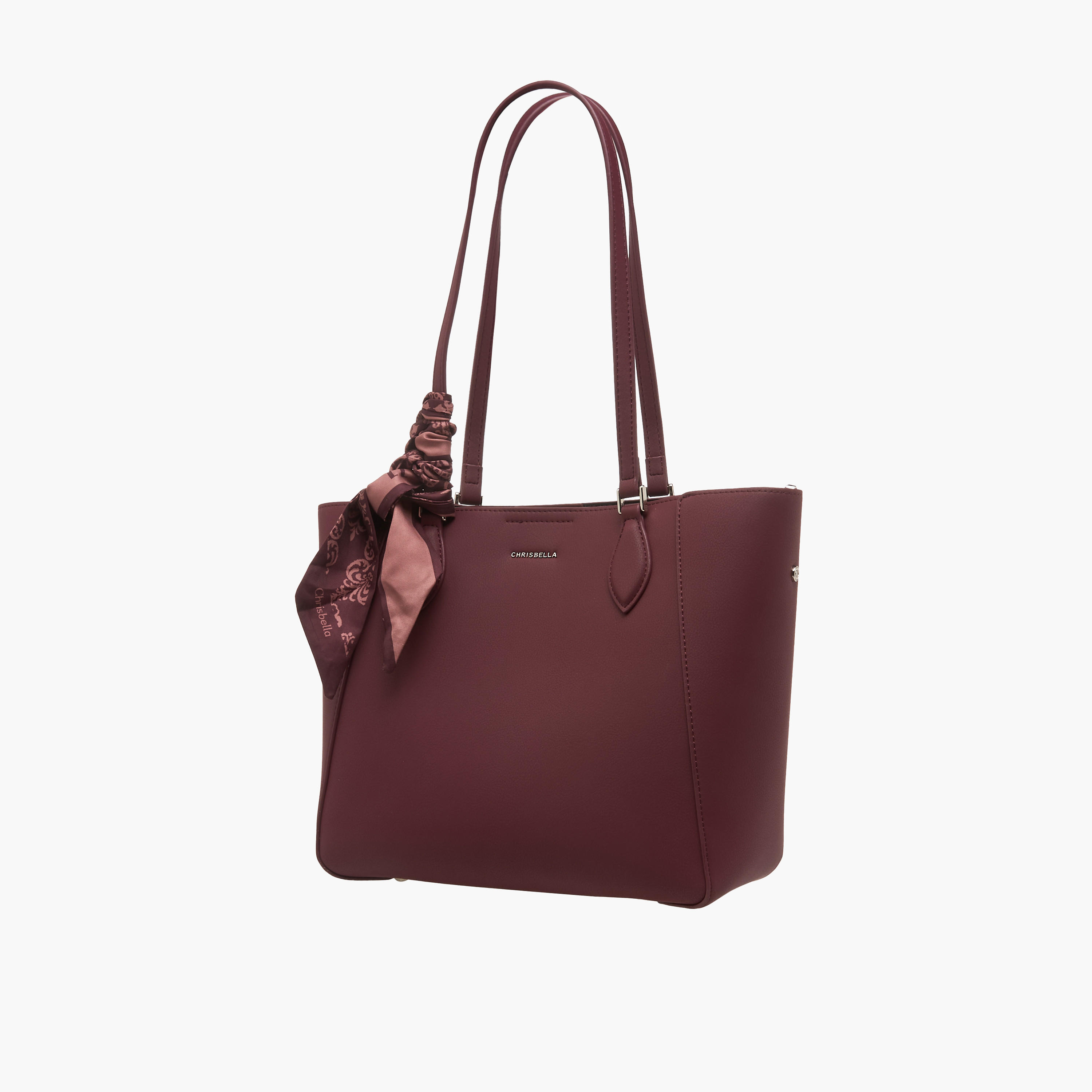 Chrisbella Scarf Detail Tote Bag with Wallet-women-bagsandwallets-handbags-image-3