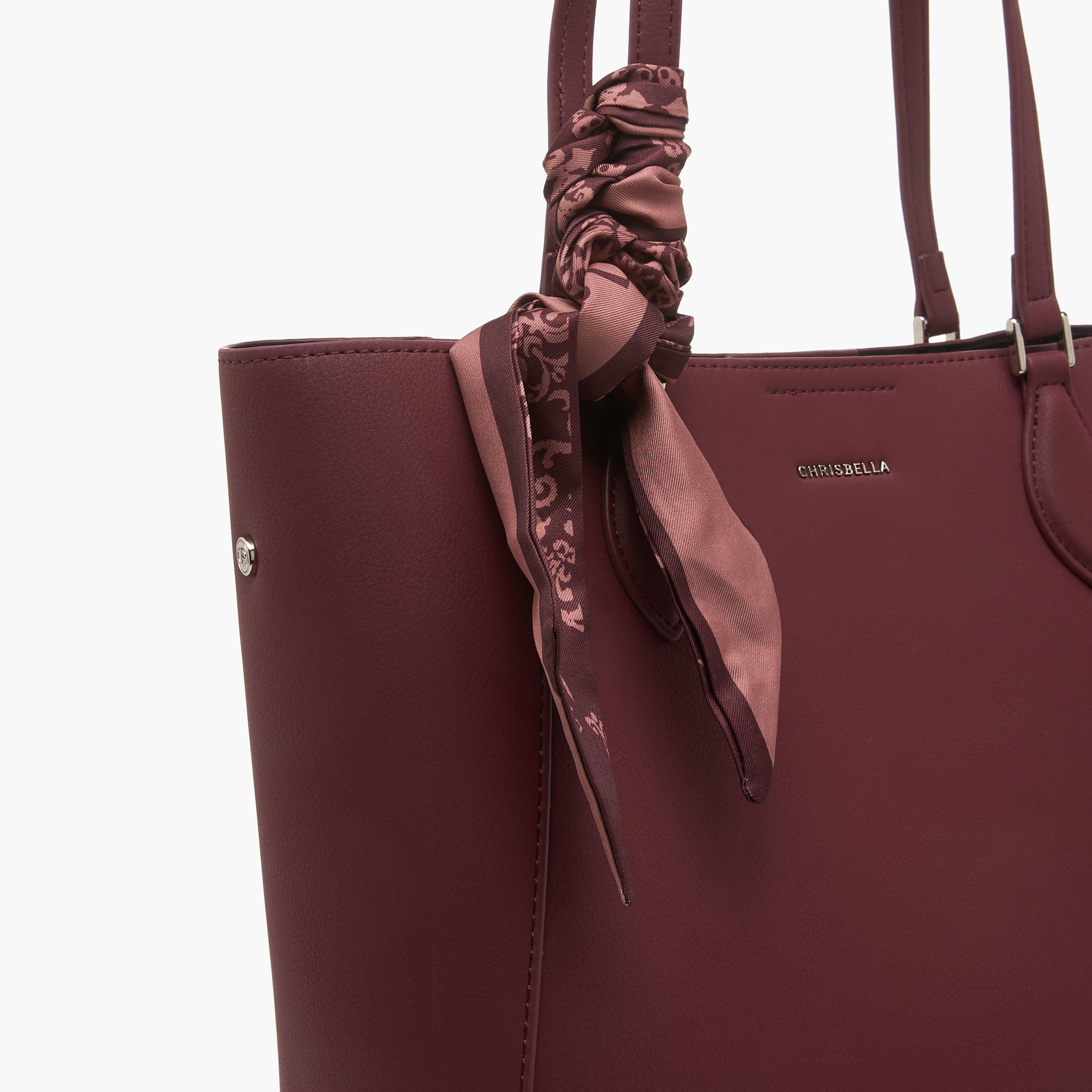 Chrisbella Scarf Detail Tote Bag with Wallet-women-bagsandwallets-handbags-image-7