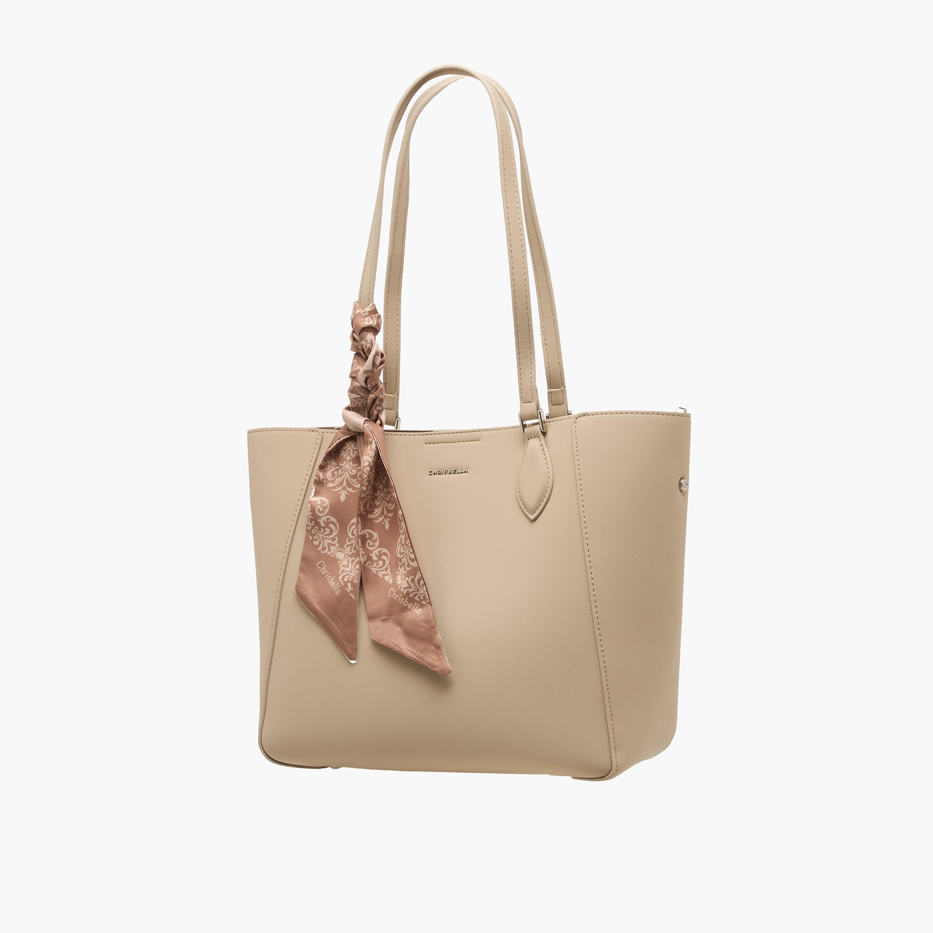 Chrisbella Scarf Detail Tote Bag with Wallet-women-bagsandwallets-handbags-image-3