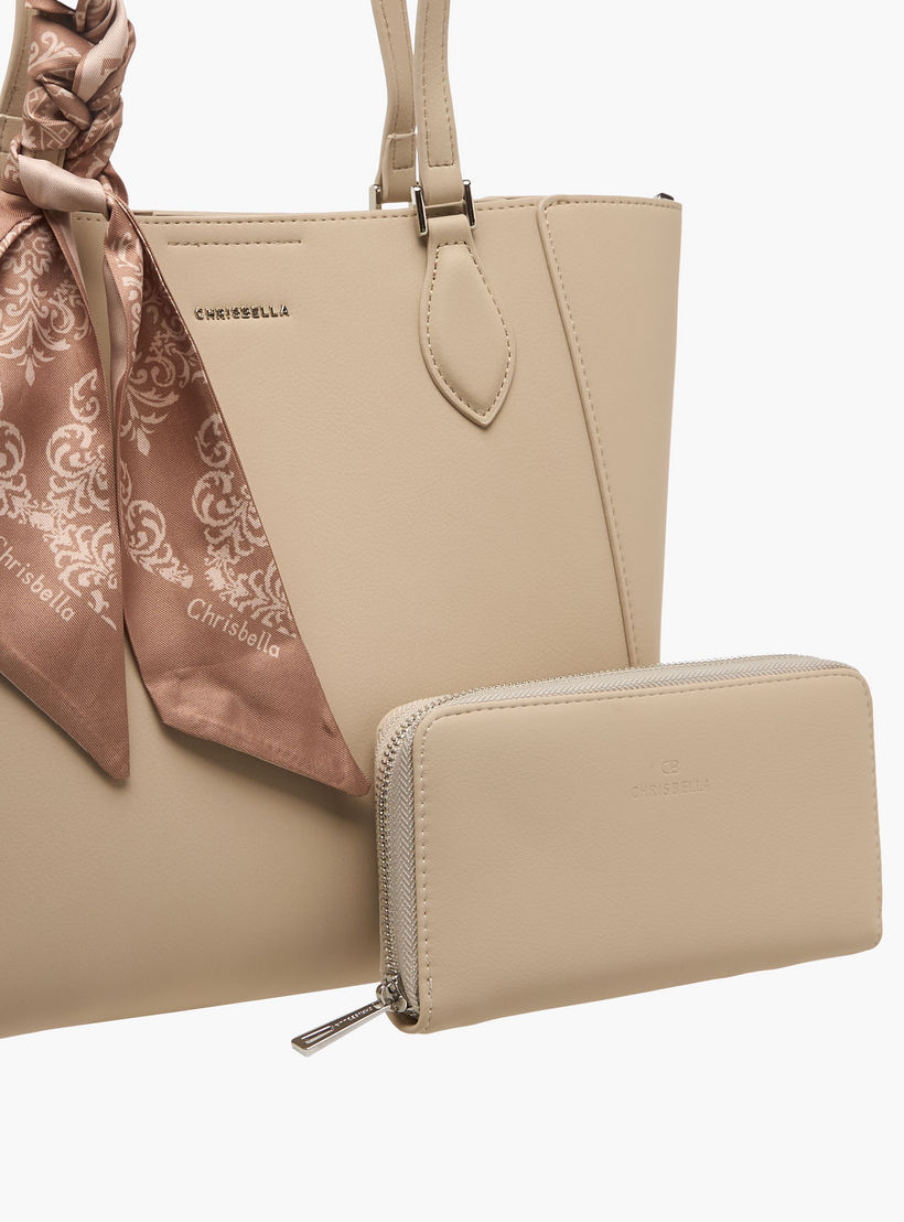 Chrisbella Scarf Detail Tote Bag with Wallet-women-bagsandwallets-handbags-image-6
