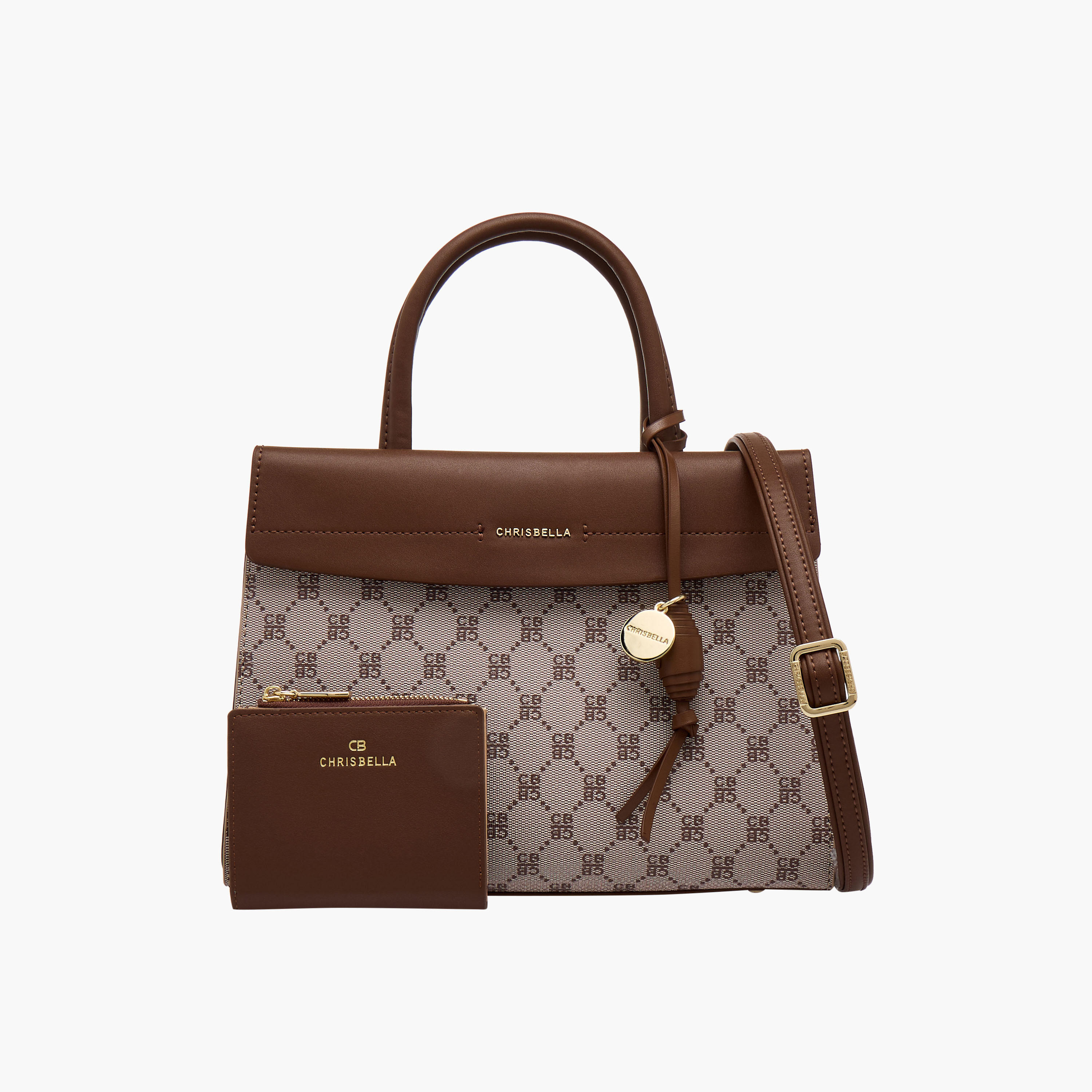 Chrisbella Monogram Print Crossbody Bag with Coin Pouch-women-bagsandwallets-handbags-image-1