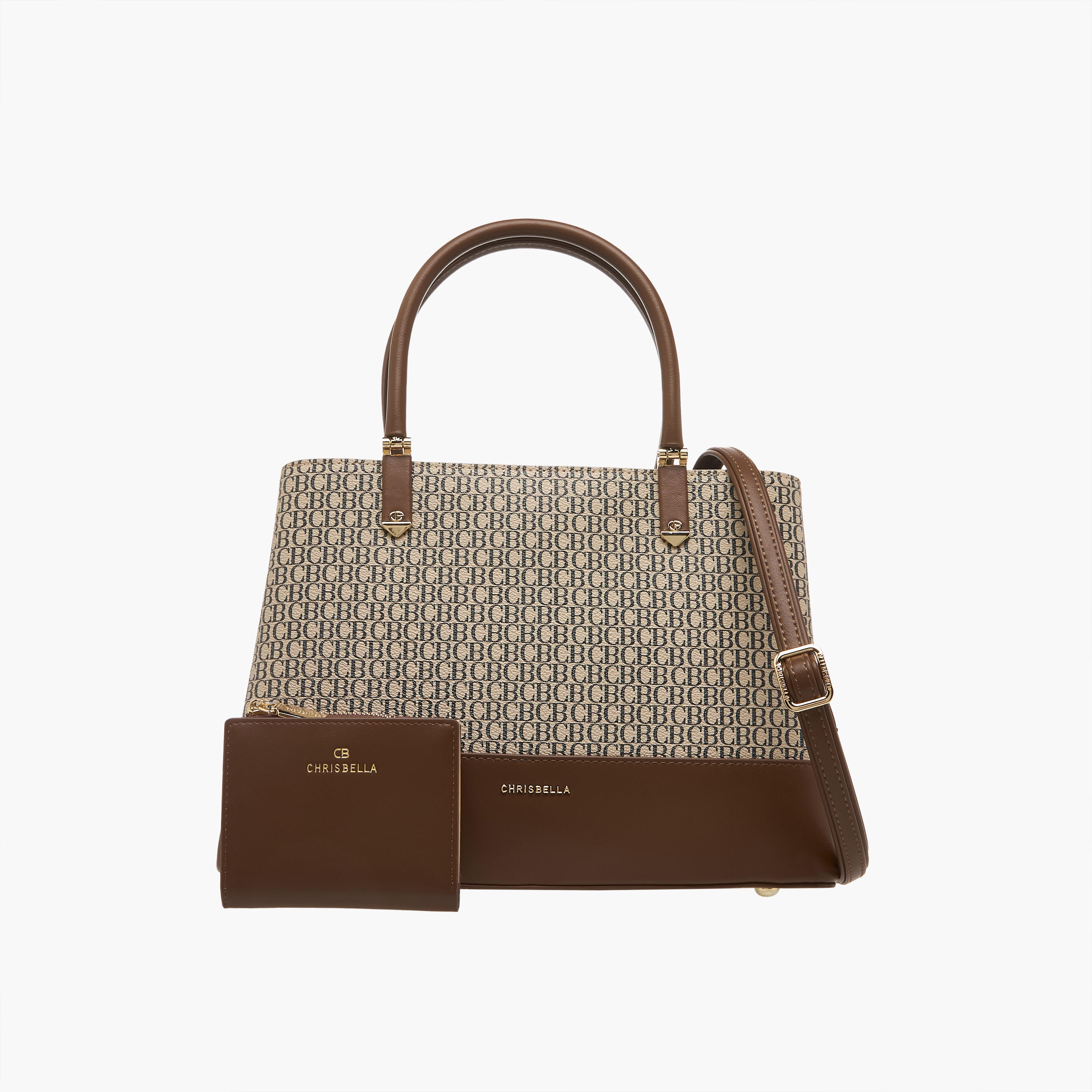 Chrisbella Monogram Print Crossbody Bag with Coin Pouch-women-bagsandwallets-handbags-image-1