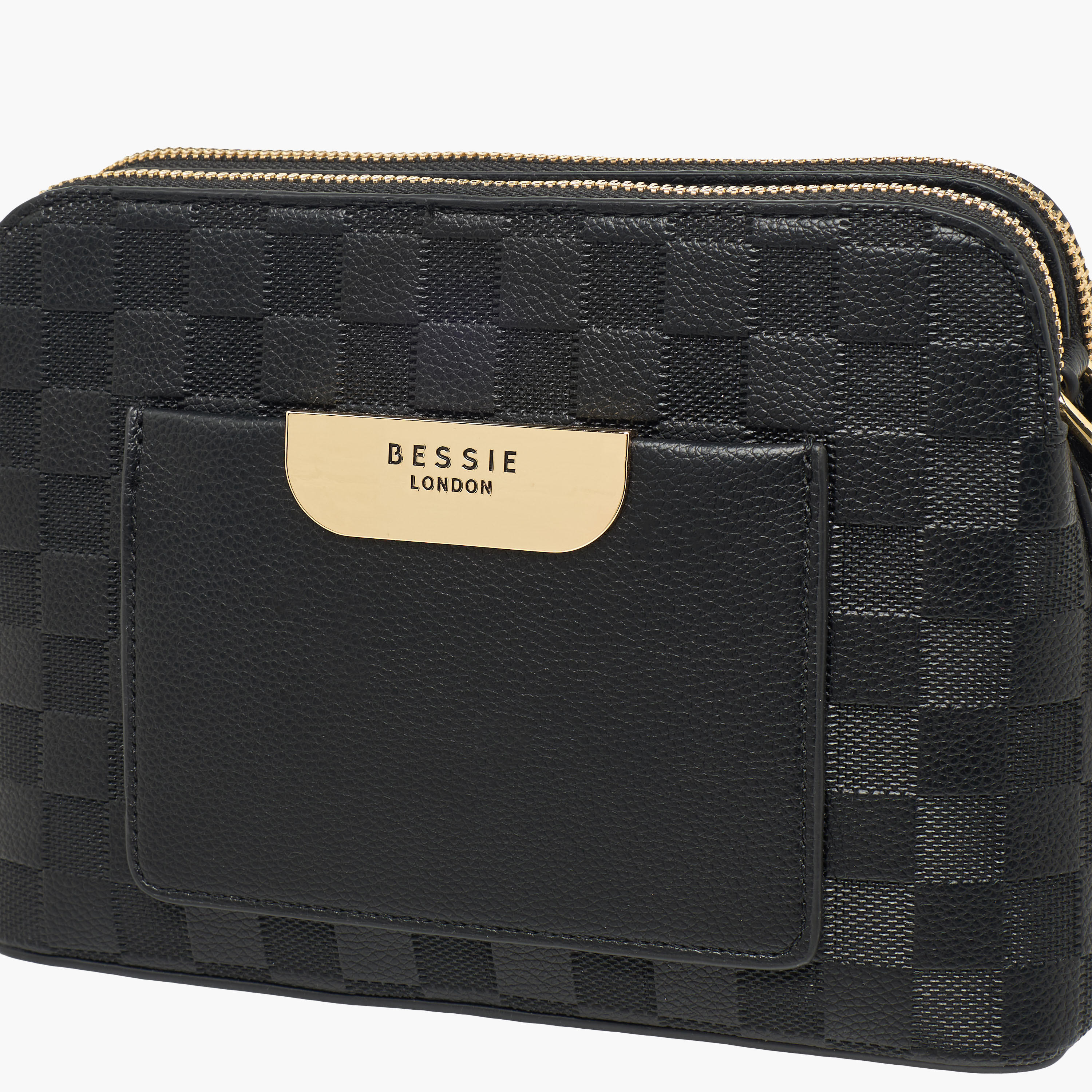 Bessie London Checked Crossbody Bag with Coin Pouch-women-bagsandwallets-handbags-image-6