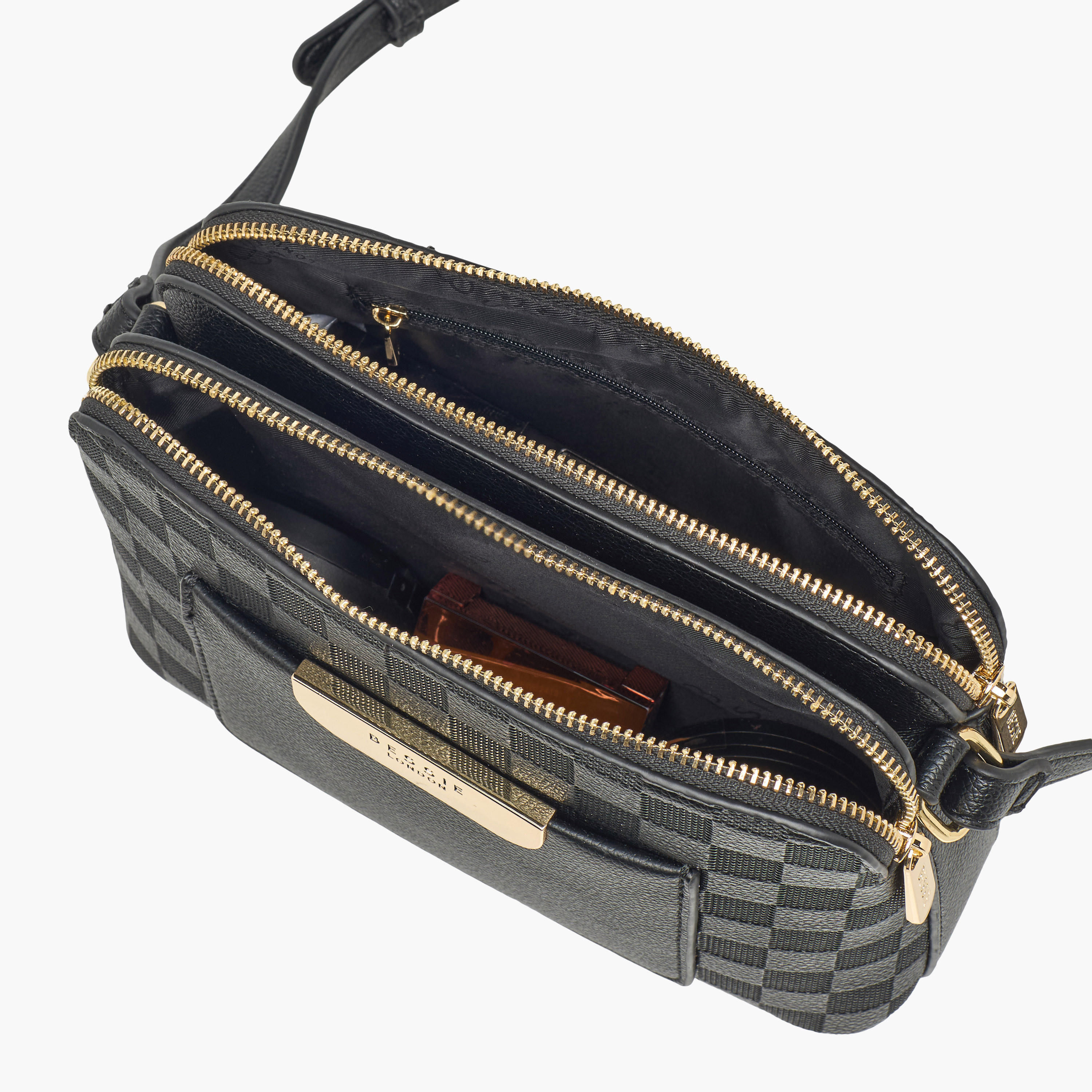 Bessie London Checked Crossbody Bag with Coin Pouch-women-bagsandwallets-handbags-image-9