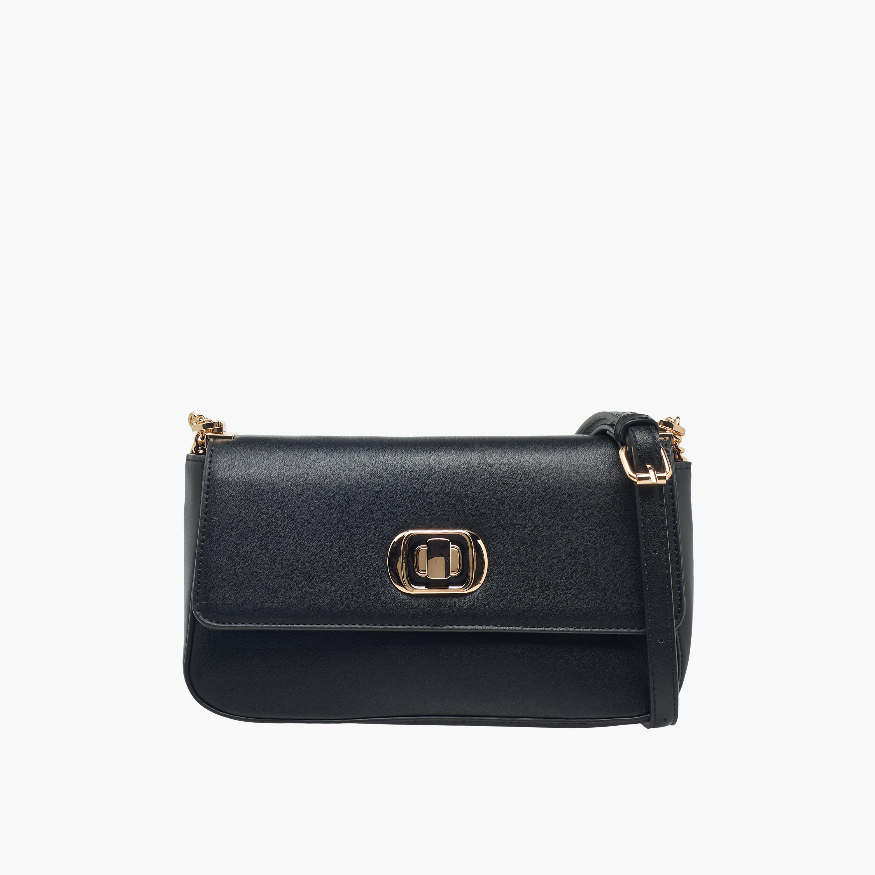 Bessie London Checked Baguette Bag with Detachable Strap-women-bagsandwallets-handbags-image-1