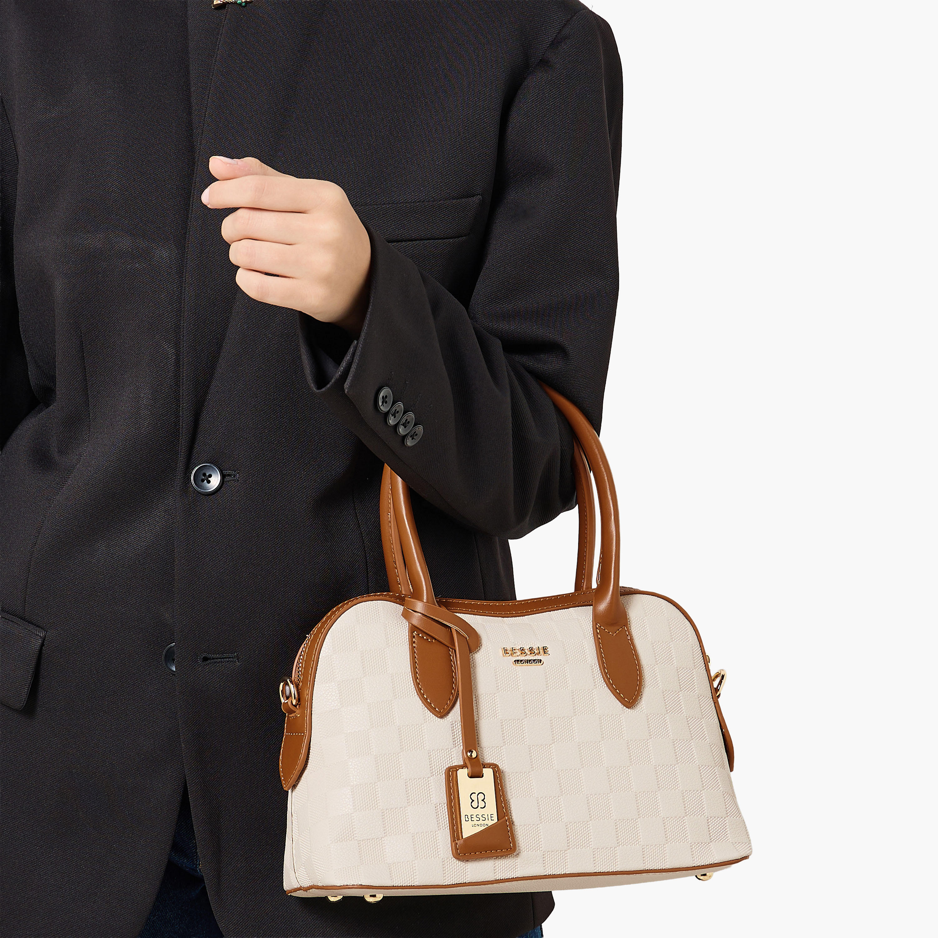 شنطة كروس بودي مربعات بحزتم قابل للفصل من بيسي لندن-women-bagsandwallets-handbags-image-2