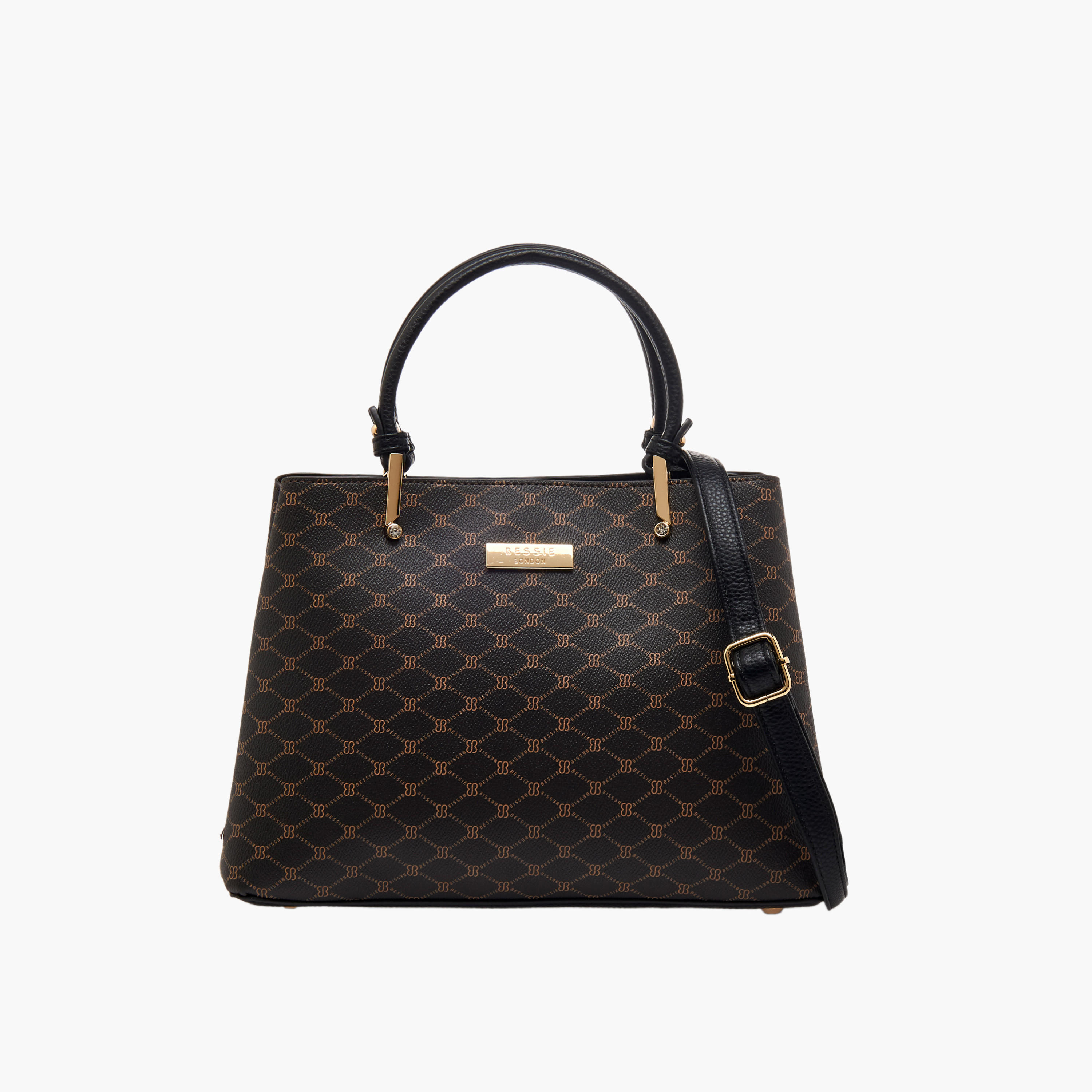 Bessie London Checked Crossbody Bag with Detachable Strap-women-bagsandwallets-handbags-image-1