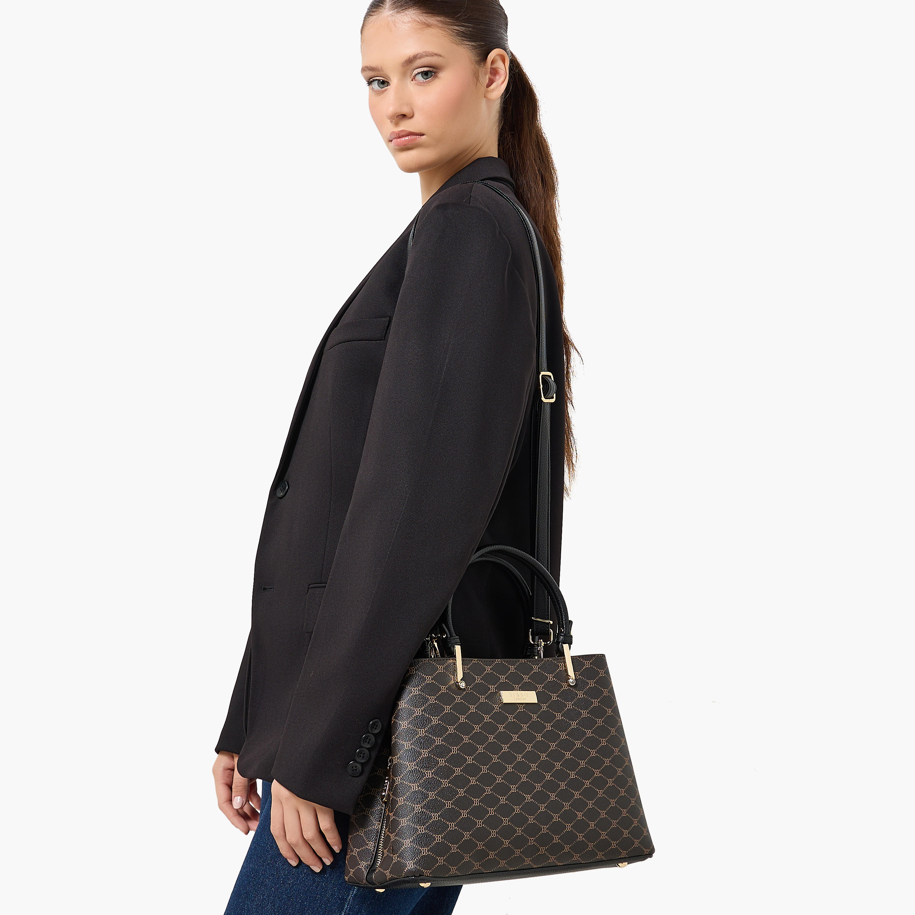 Bessie London Checked Crossbody Bag with Detachable Strap-women-bagsandwallets-handbags-image-2