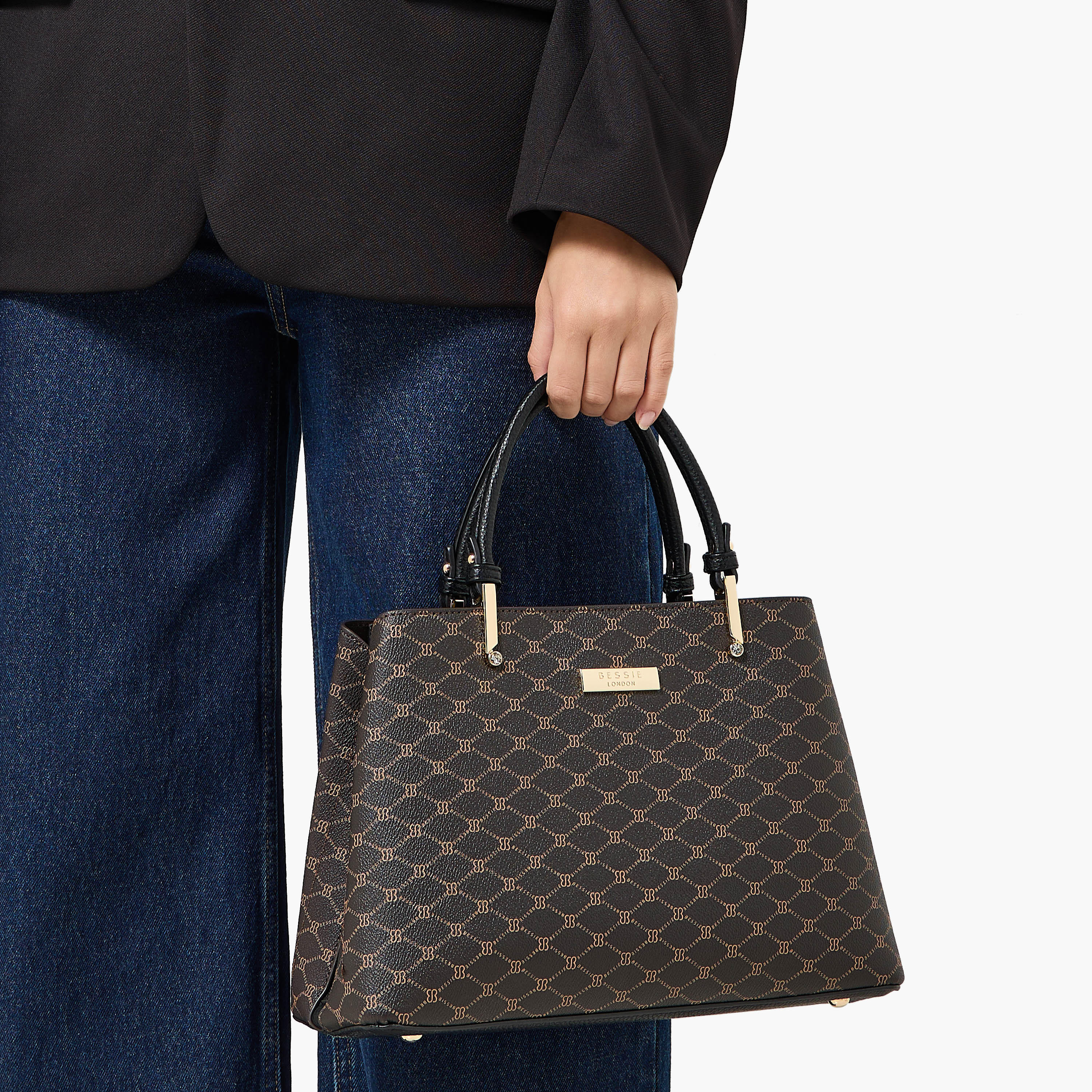 Bessie London Checked Crossbody Bag with Detachable Strap-women-bagsandwallets-handbags-image-8