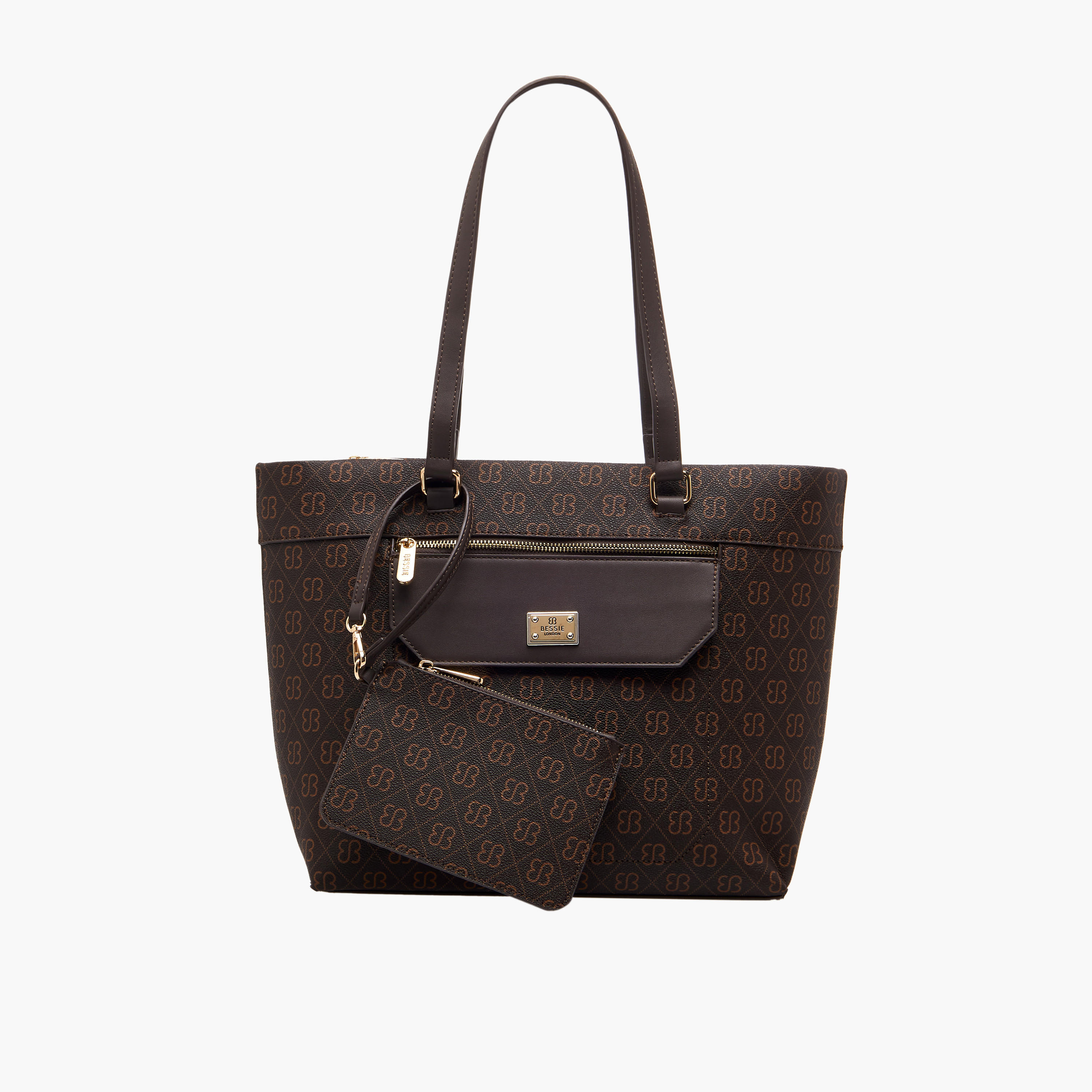 Bessie London Checked Crossbody Bag with Detachable Strap-women-bagsandwallets-handbags-image-1