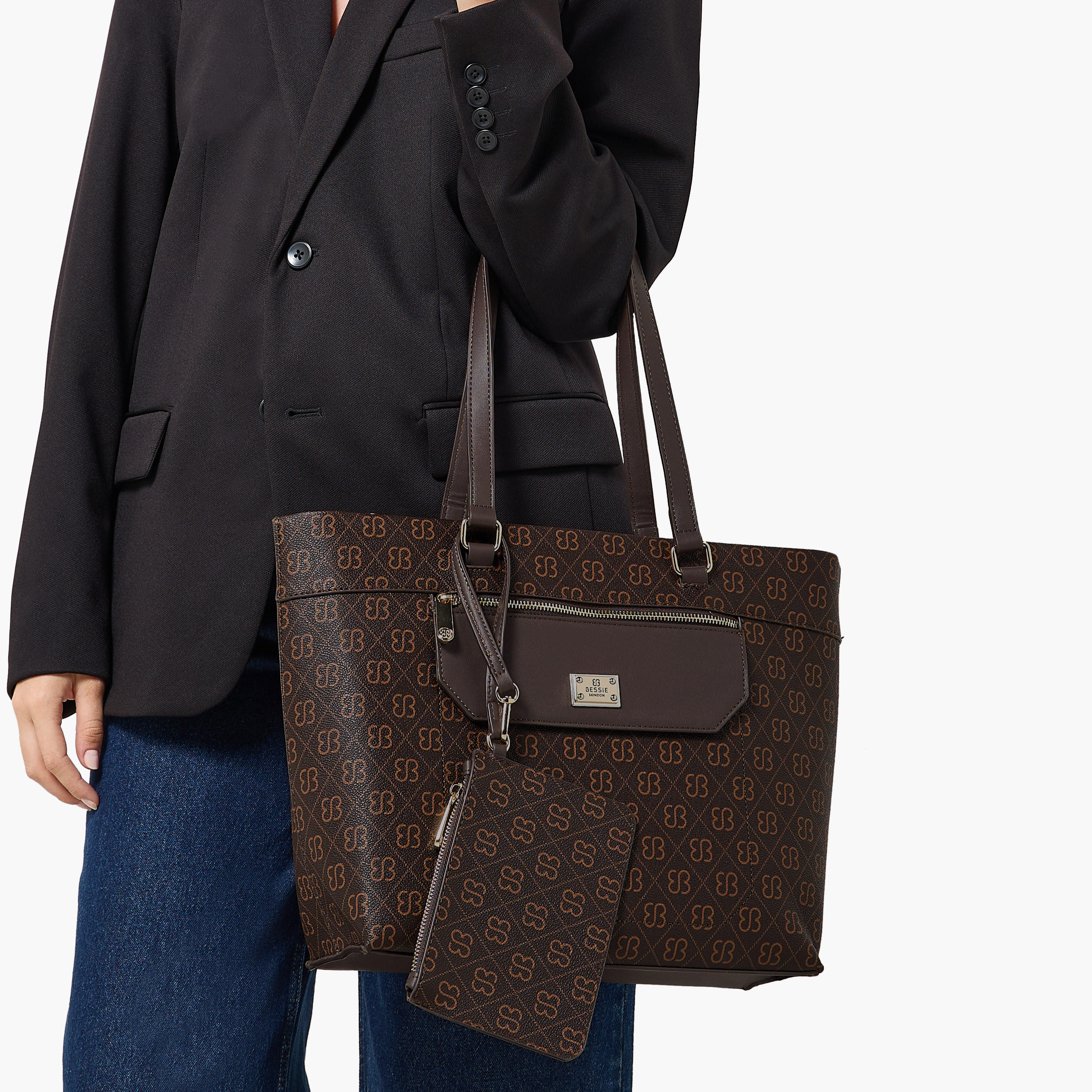 Bessie London Checked Crossbody Bag with Detachable Strap-women-bagsandwallets-handbags-image-2