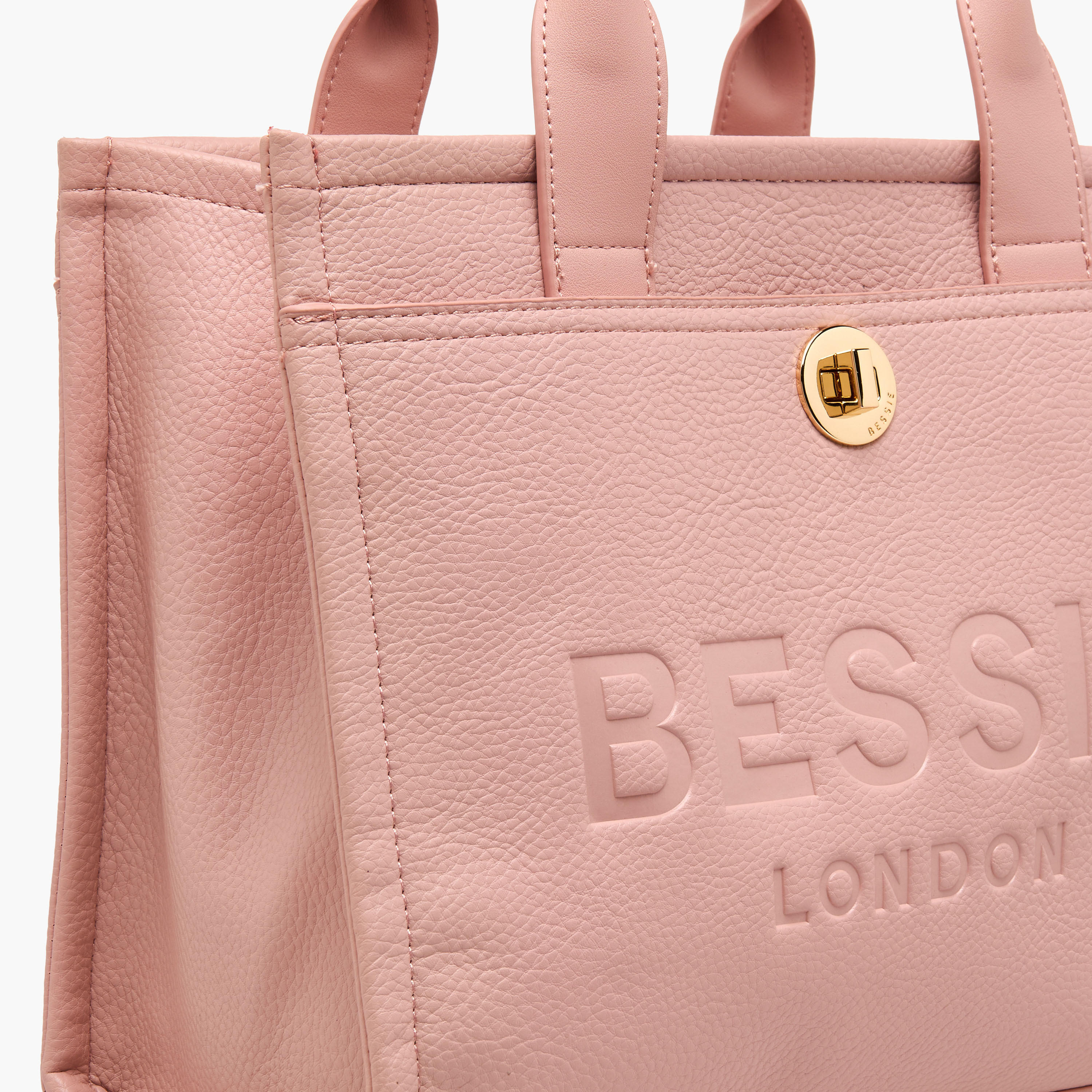 Bessie London Monogram Embossed Tote Bag with Detachable Strap-women-bagsandwallets-handbags-image-5