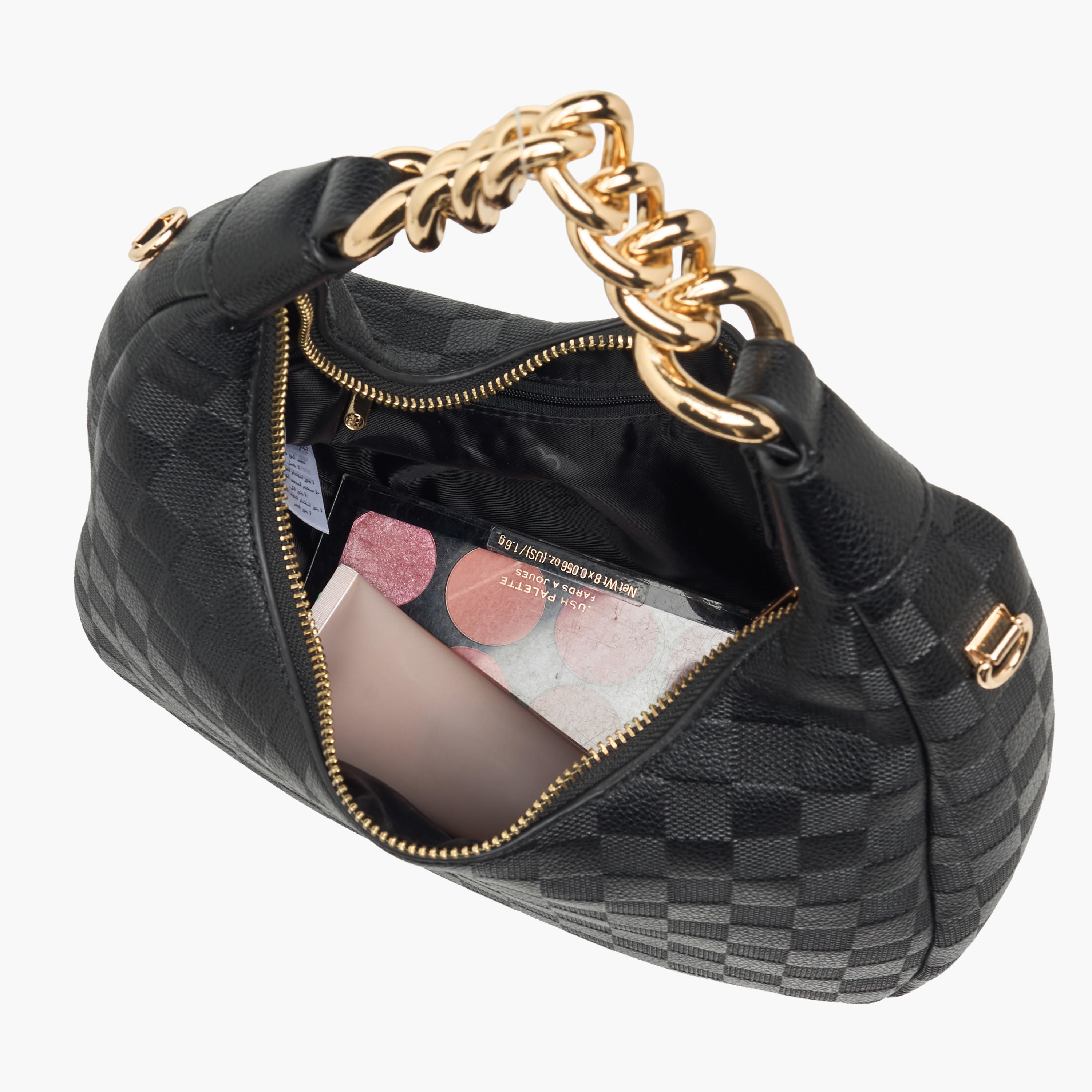 Bessie London Checked Hobo Bag with Detachable Strap-women-bagsandwallets-handbags-image-10