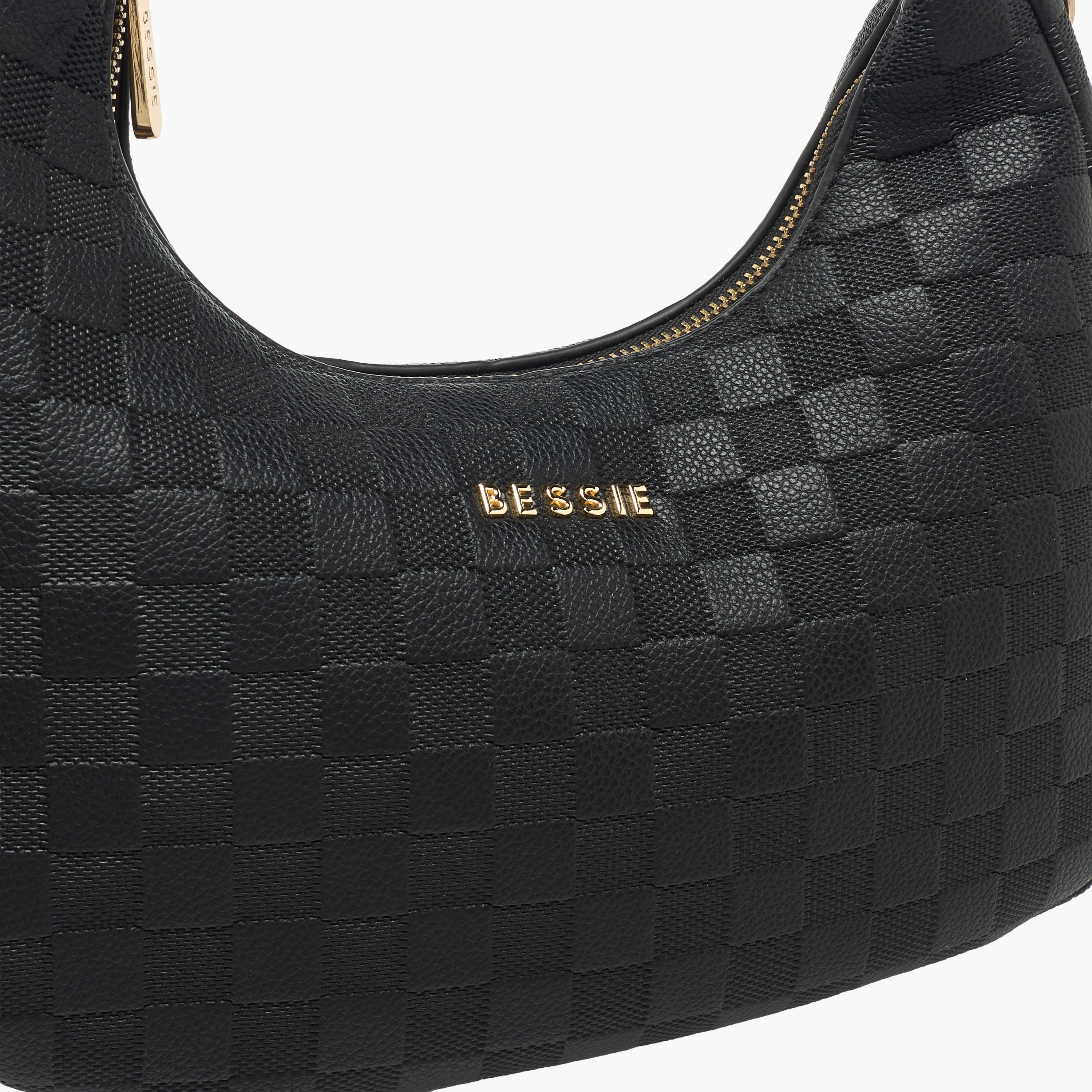Bessie London Checked Hobo Bag with Detachable Strap-women-bagsandwallets-handbags-image-6