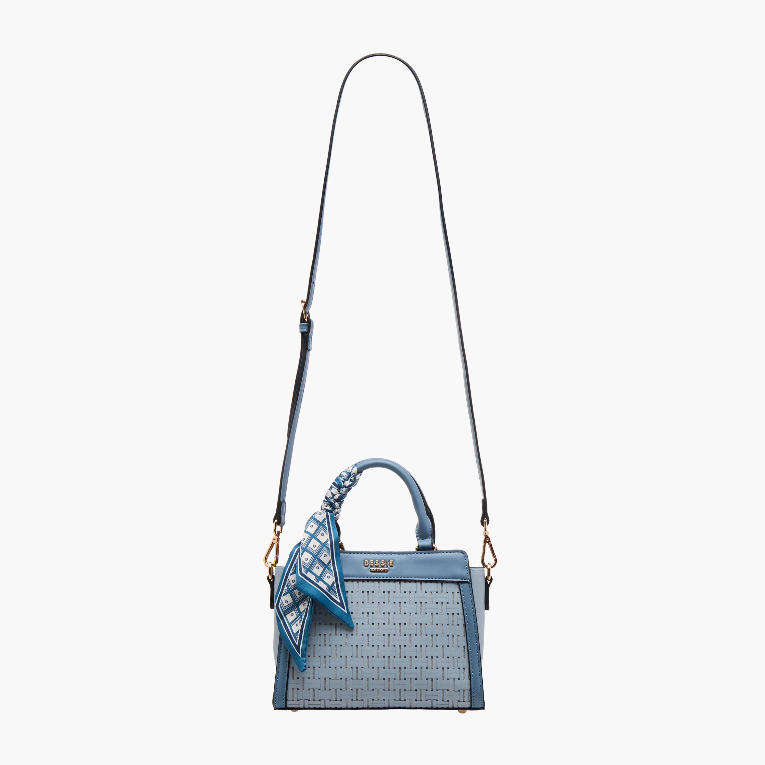 Bessie London Scarf Accent Crossbody Bag with Detachable Strap-women-bagsandwallets-handbags-image-3
