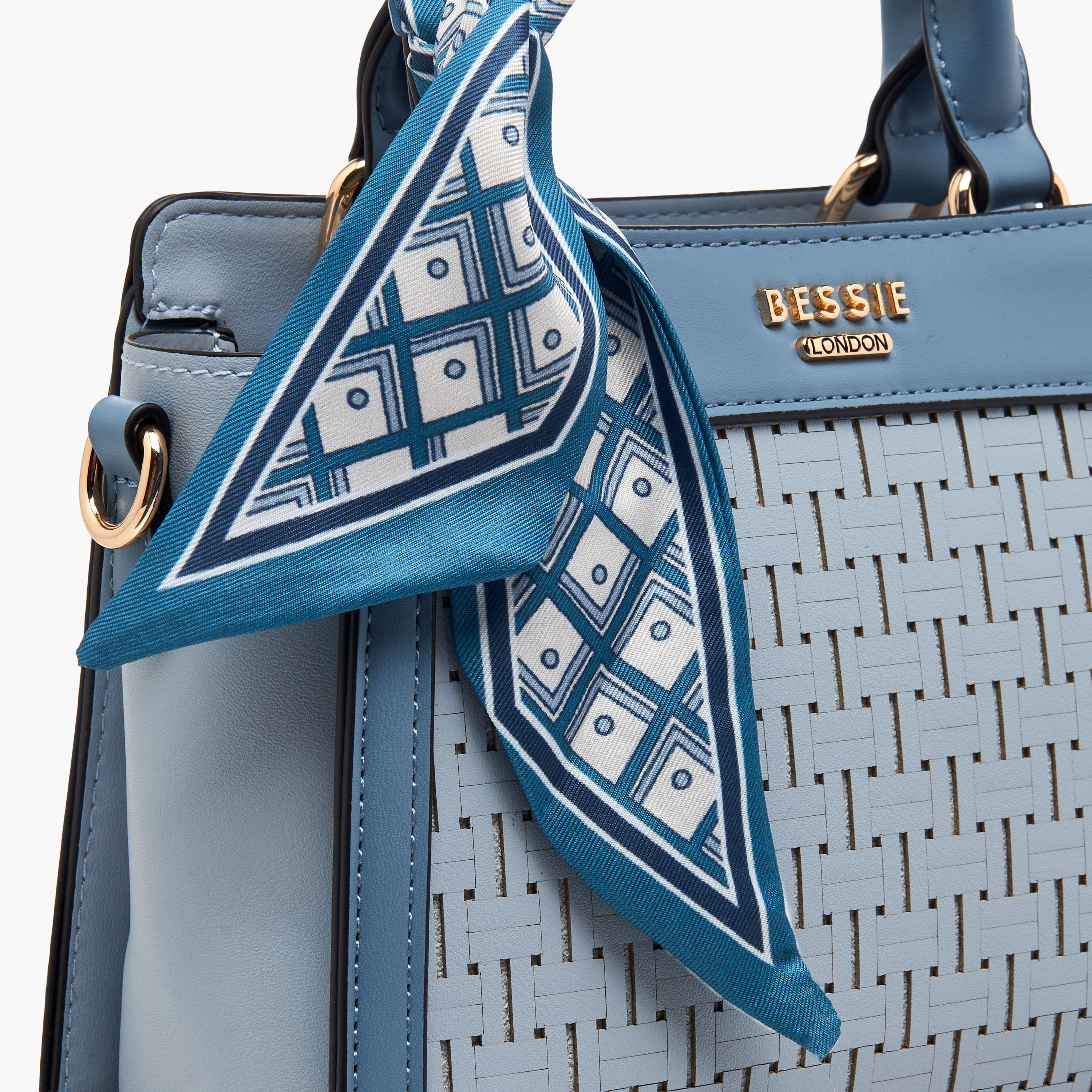 Bessie London Scarf Accent Crossbody Bag with Detachable Strap-women-bagsandwallets-handbags-image-5
