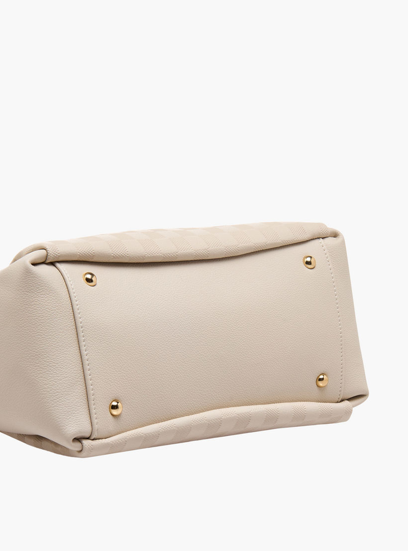 Bessie London Checked Tote Bag with Detachable Strap-women-bagsandwallets-handbags-image-7