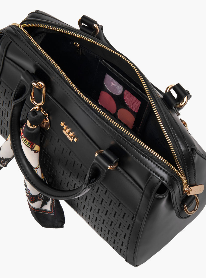 Bessie London Scarf Detail Tote Bag with Detachable Strap-women-bagsandwallets-handbags-image-9