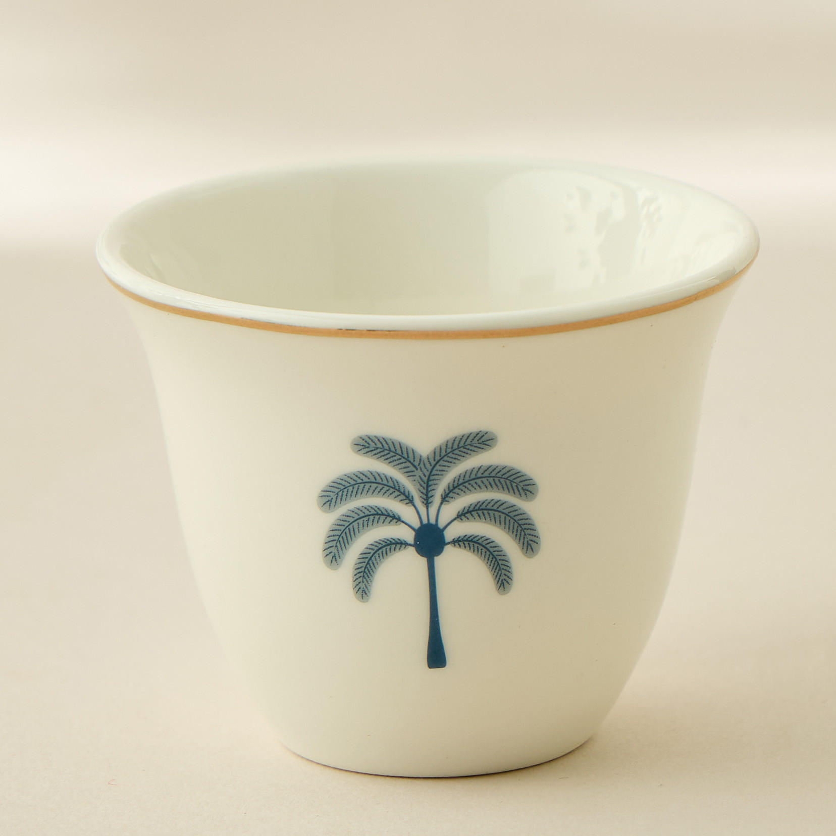 Palm Tree Print New Bone China Kahwa Cup - Set of 12-household-dining-teaandcoffee-teaandcoffeesets-image-2