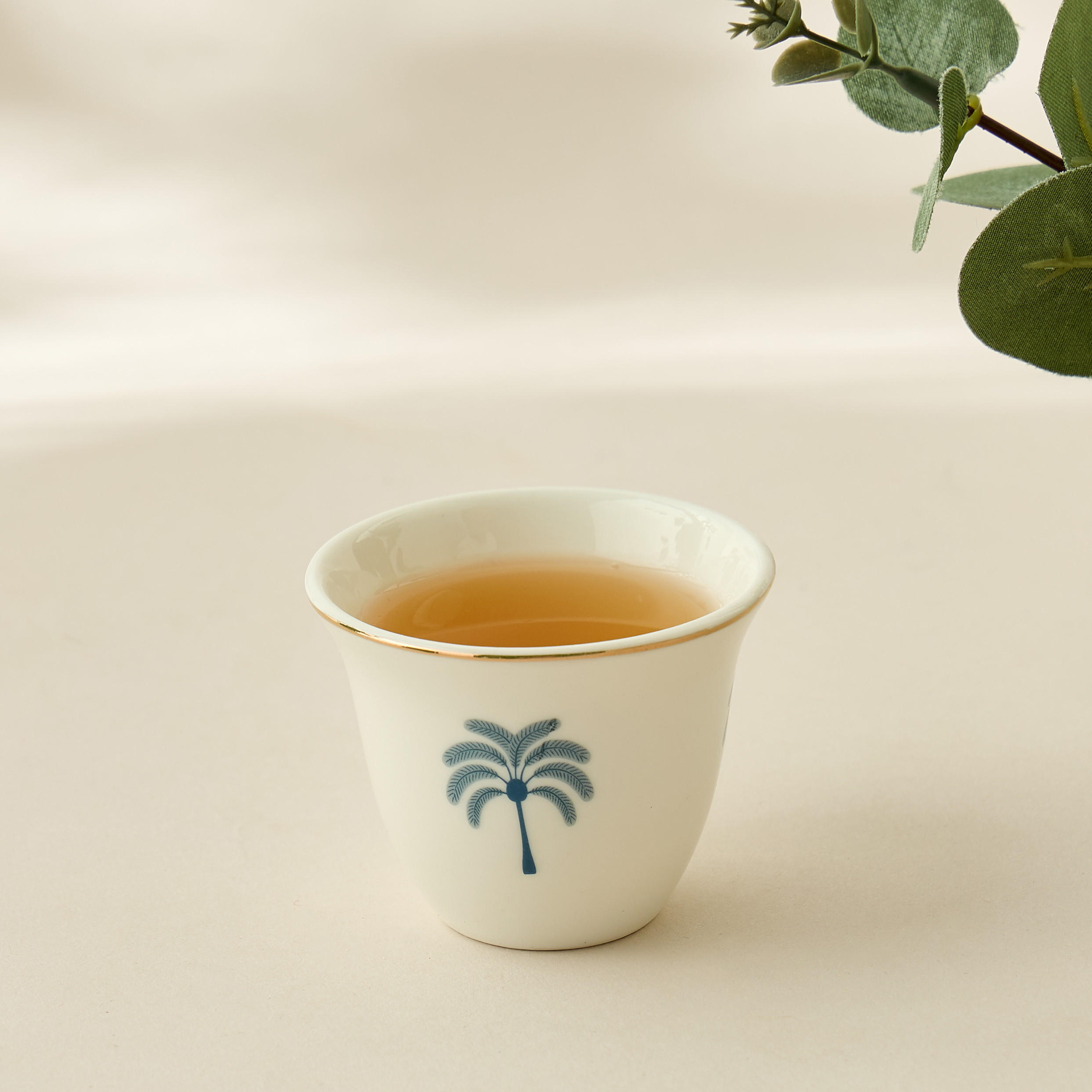 Palm Tree Print New Bone China Kahwa Cup - Set of 12-household-dining-teaandcoffee-teaandcoffeesets-image-3