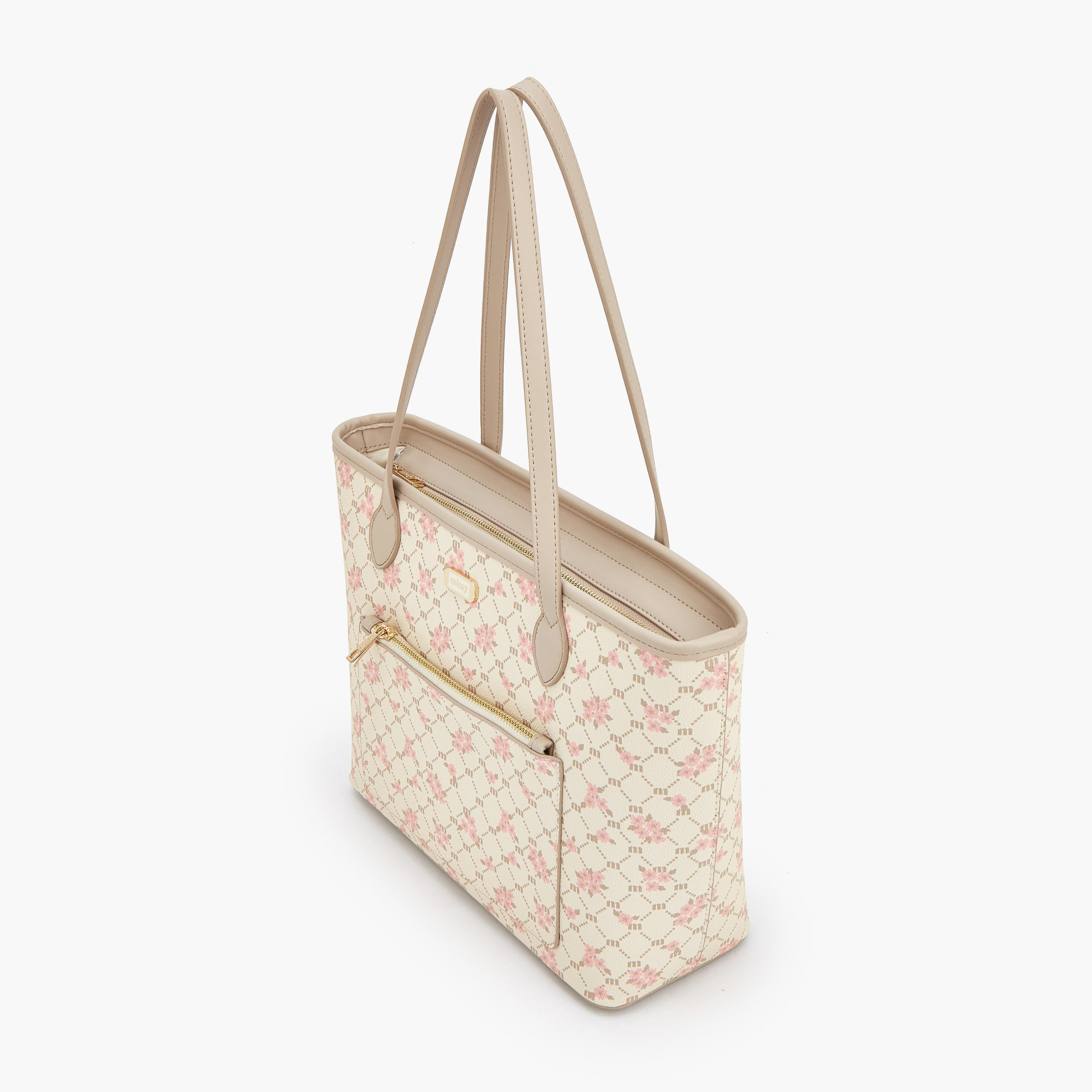 Missy Monogram Print Tote Bag with Double Handle-women-bagsandwallets-handbags-image-5