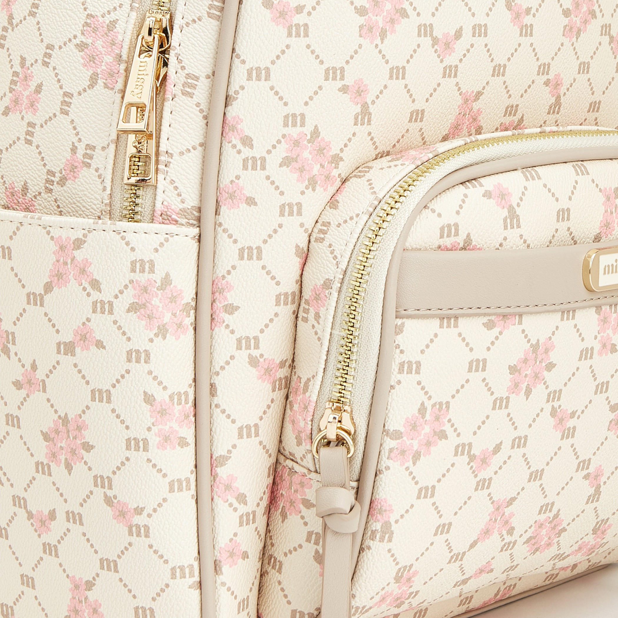 Missy Monogram Print Backpack with Adjustable Straps-women-bagsandwallets-backpacks-image-3