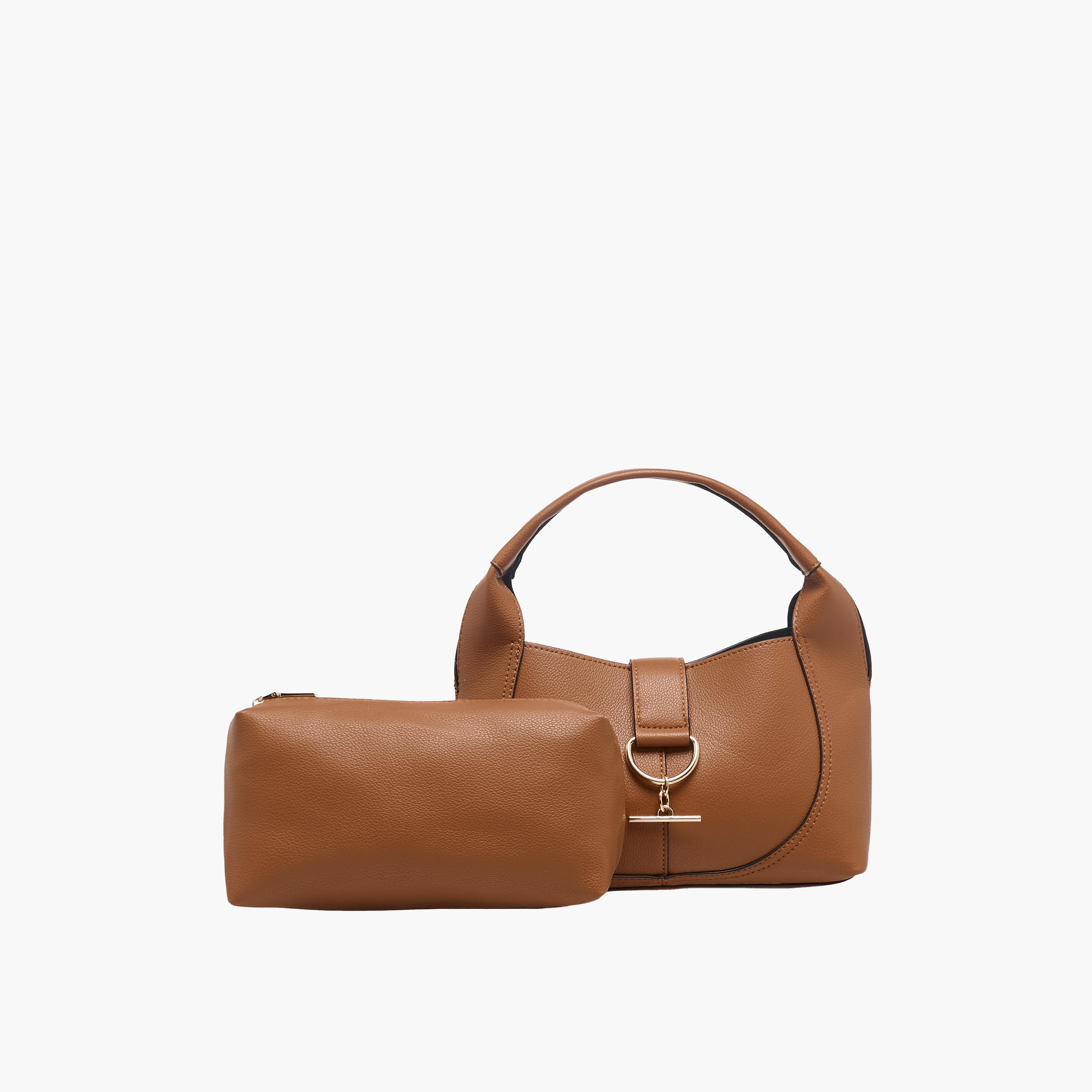 Sasha Tom Textured Hobo Bag with Pouch-women-bagsandwallets-handbags-image-1