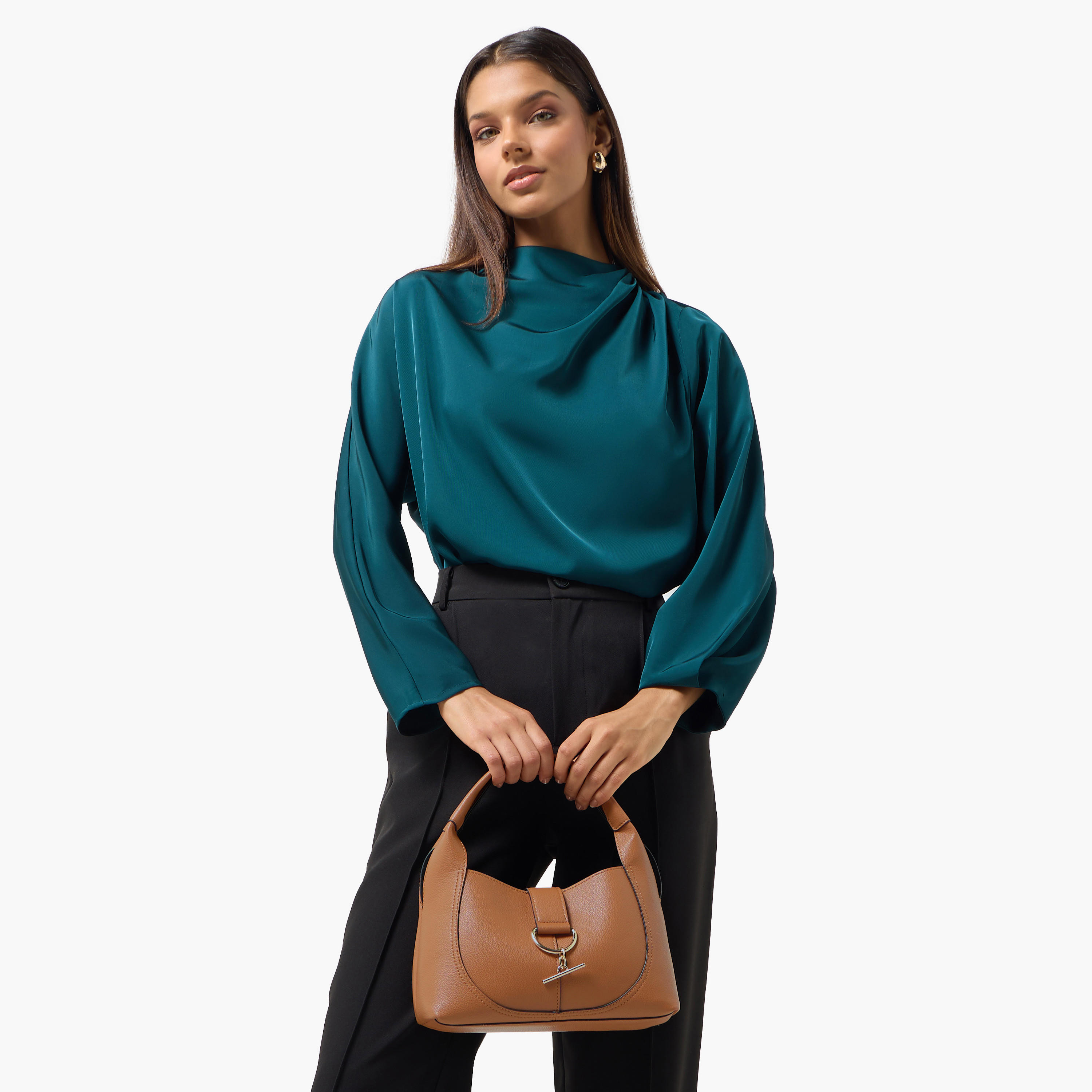 Sasha Tom Textured Hobo Bag with Pouch-women-bagsandwallets-handbags-image-2