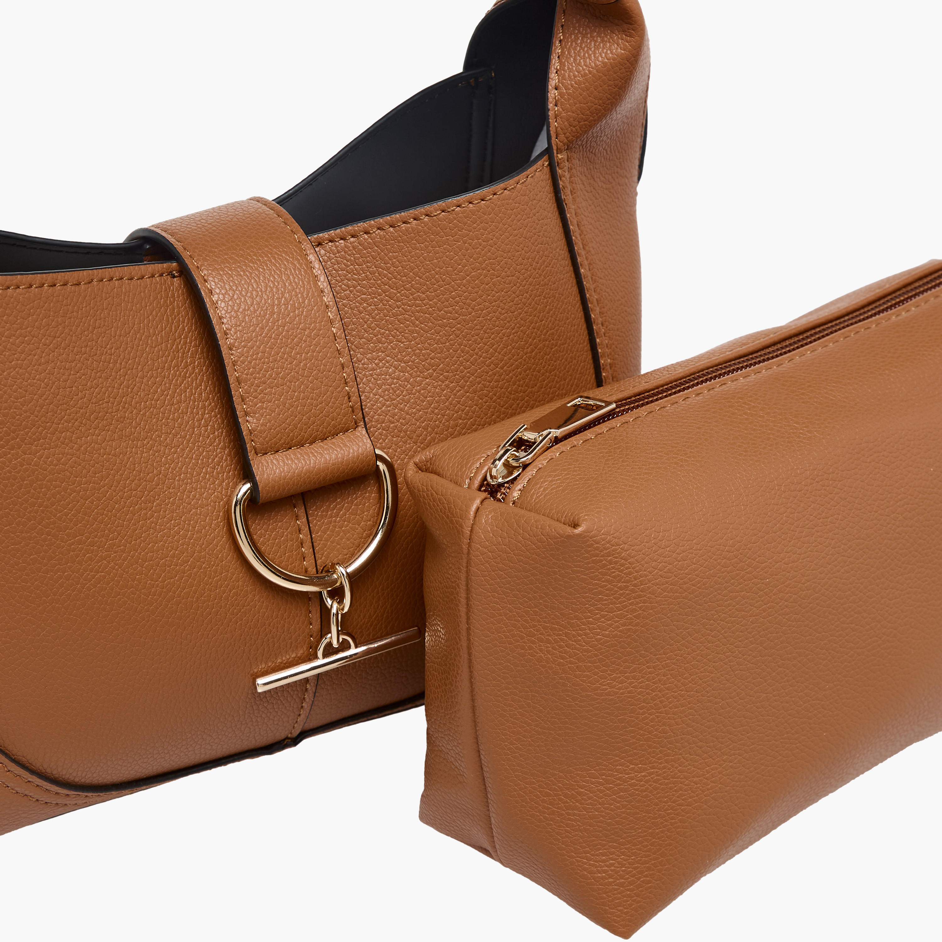 Sasha Tom Textured Hobo Bag with Pouch-women-bagsandwallets-handbags-image-6