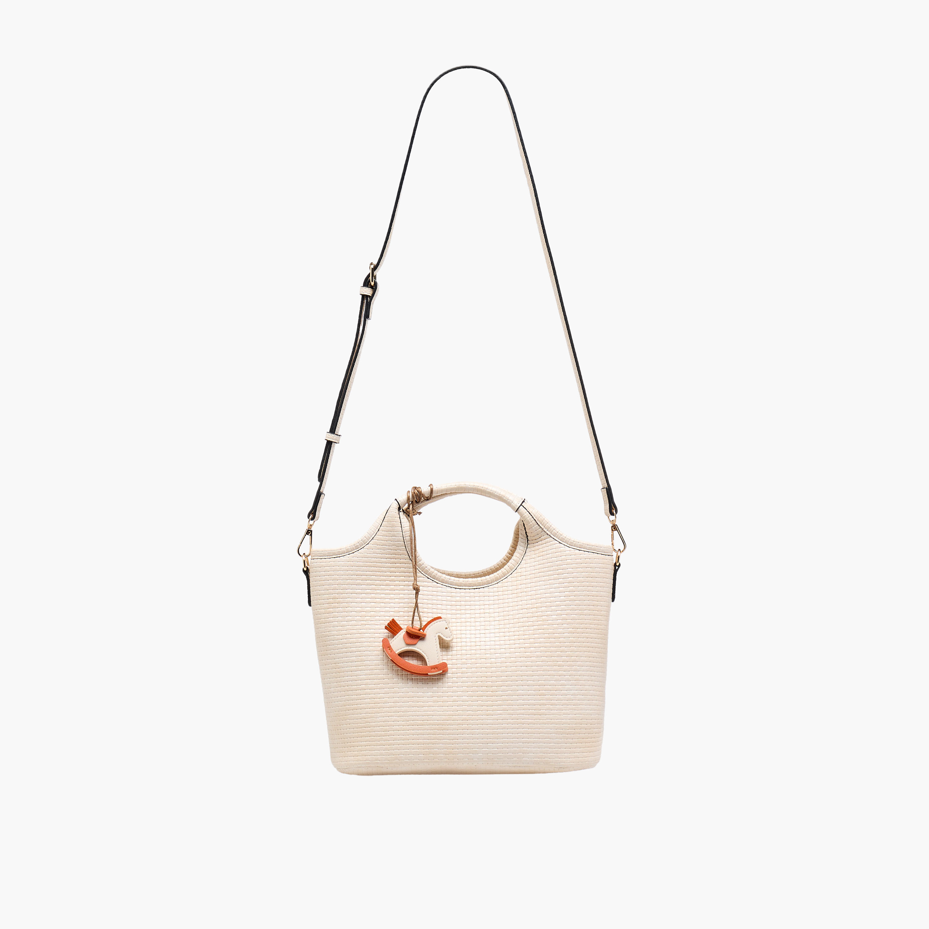 شنطة هوبو بارزة الملمس مع دلاية حصان هزاز من ساشا توم-women-bagsandwallets-handbags-image-3