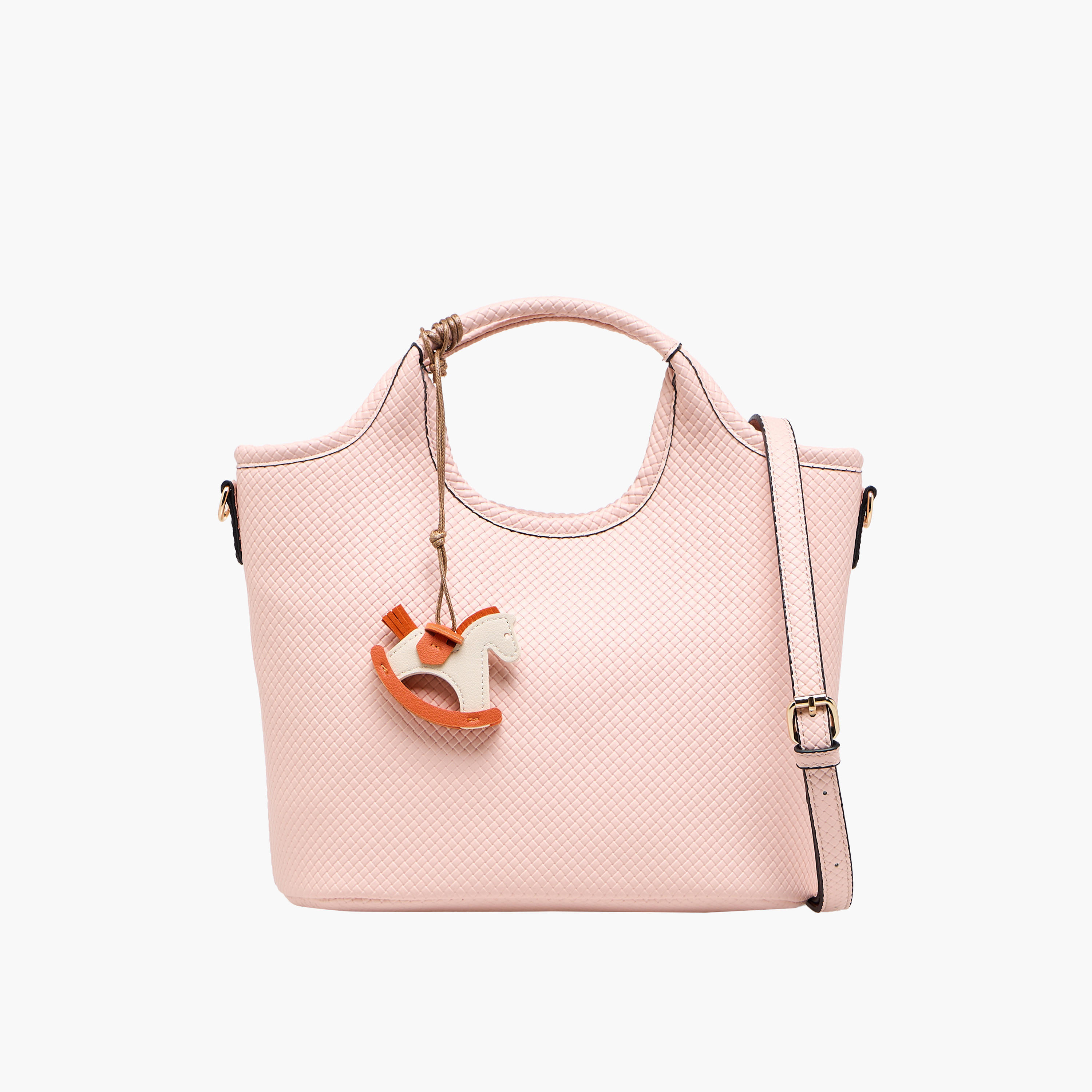 Sasha Tom Textured Hobo Bag with Rocking Horse Charm-women-bagsandwallets-handbags-image-1