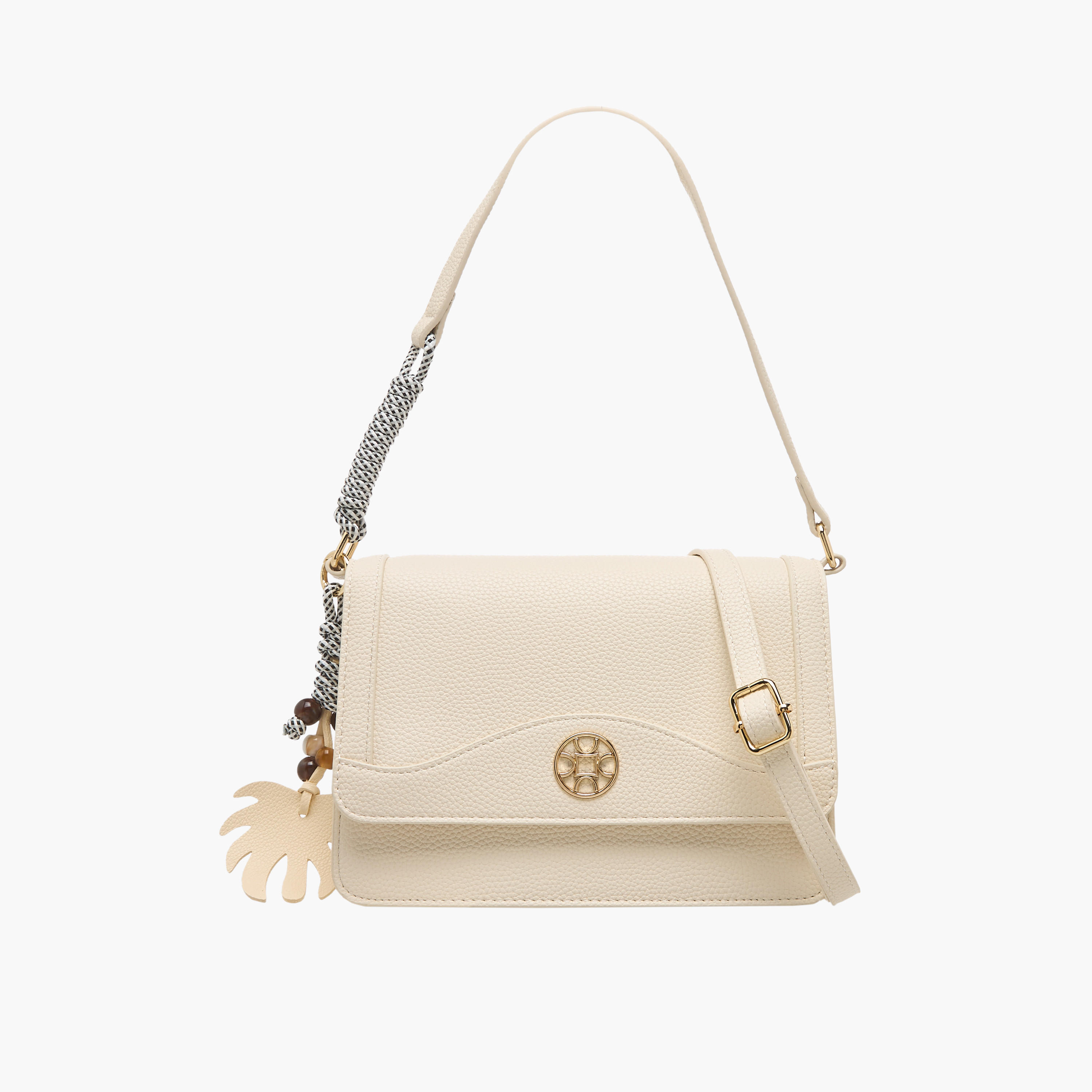 Sasha Kod Charm Detail Crossbody Bag with Detachable Strap-women-bagsandwallets-handbags-image-1
