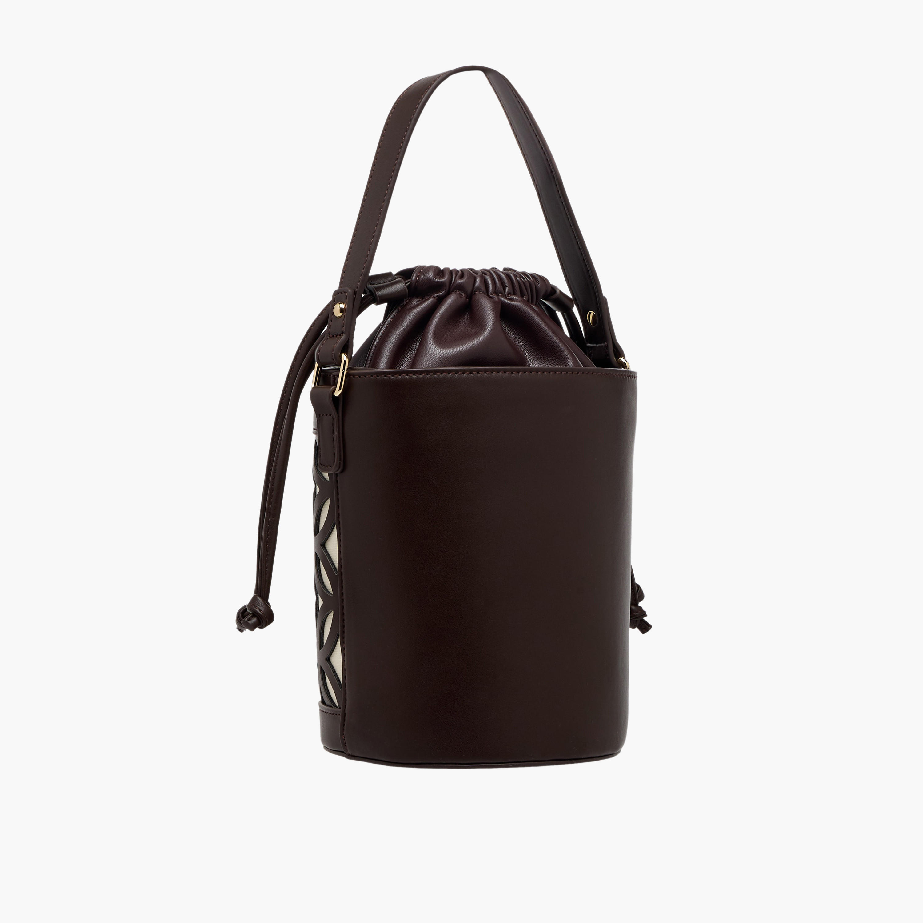 Sasha Kod Cutowork Detail Bucket Bag with Drawstring Closure-women-bagsandwallets-handbags-image-4