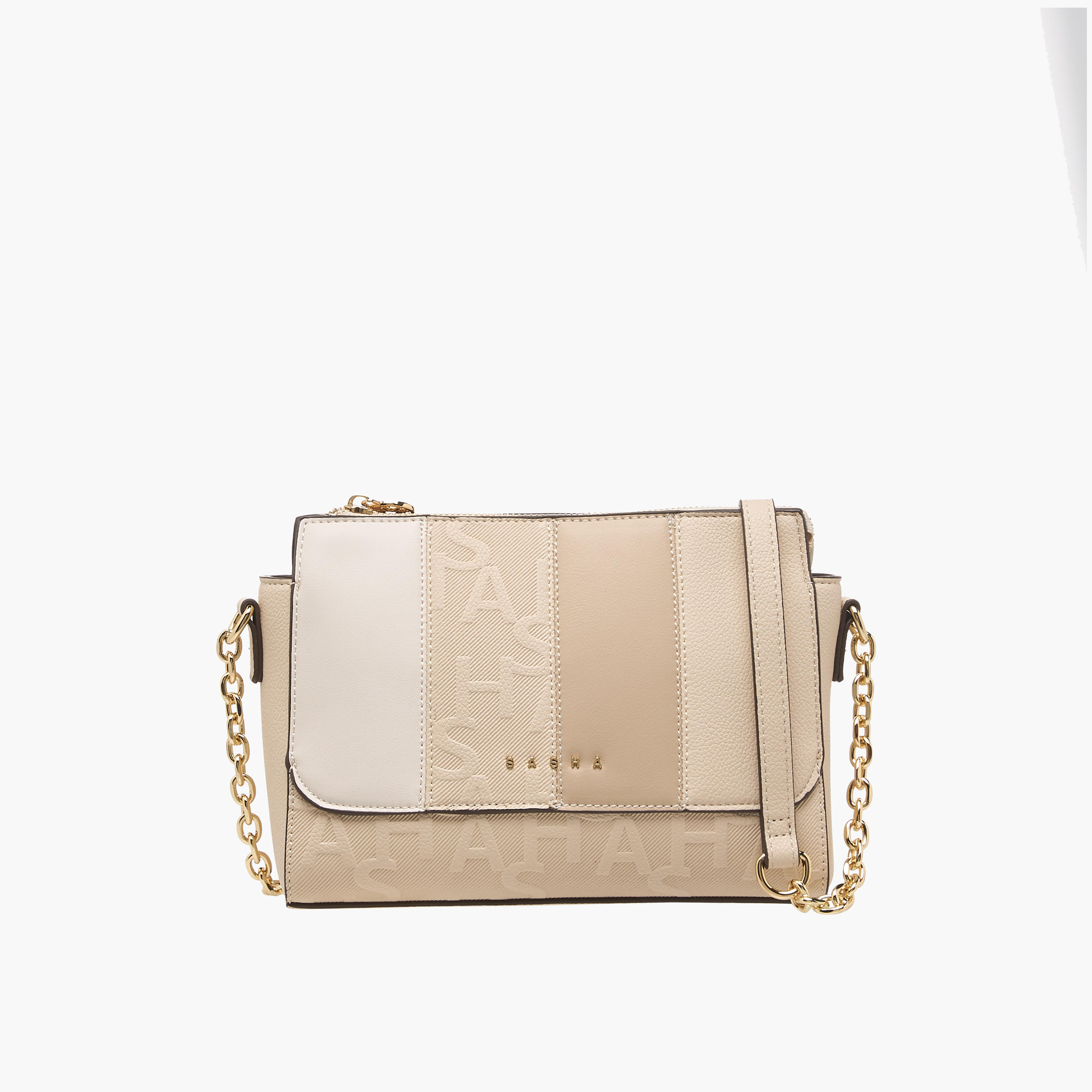 Sasha Kod Textured Crossbody Bag Set with Chain Strap-women-bagsandwallets-handbags-image-1