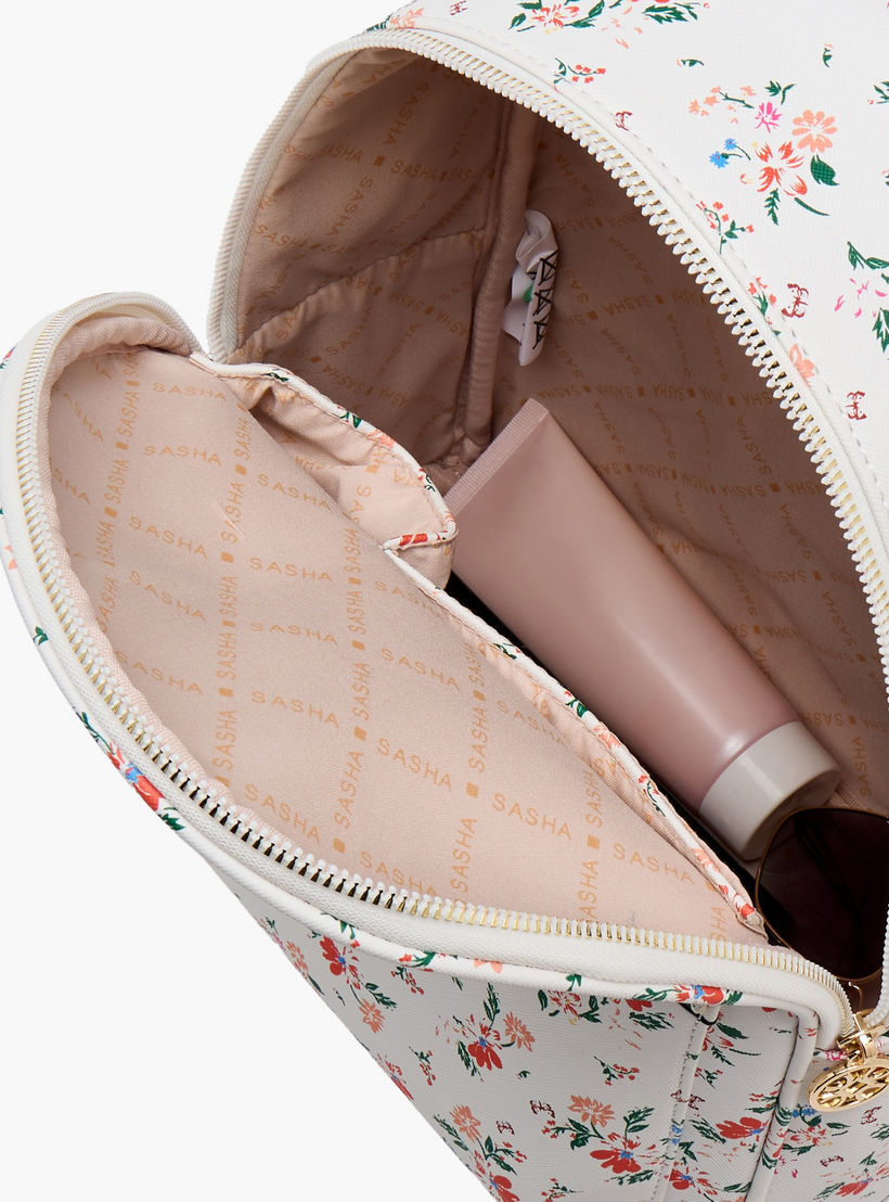 شنطة ظهر بطبعة زهور مع أحزمة كتف قابلة للتعديل من ساشا-women-bagsandwallets-backpacks-image-7