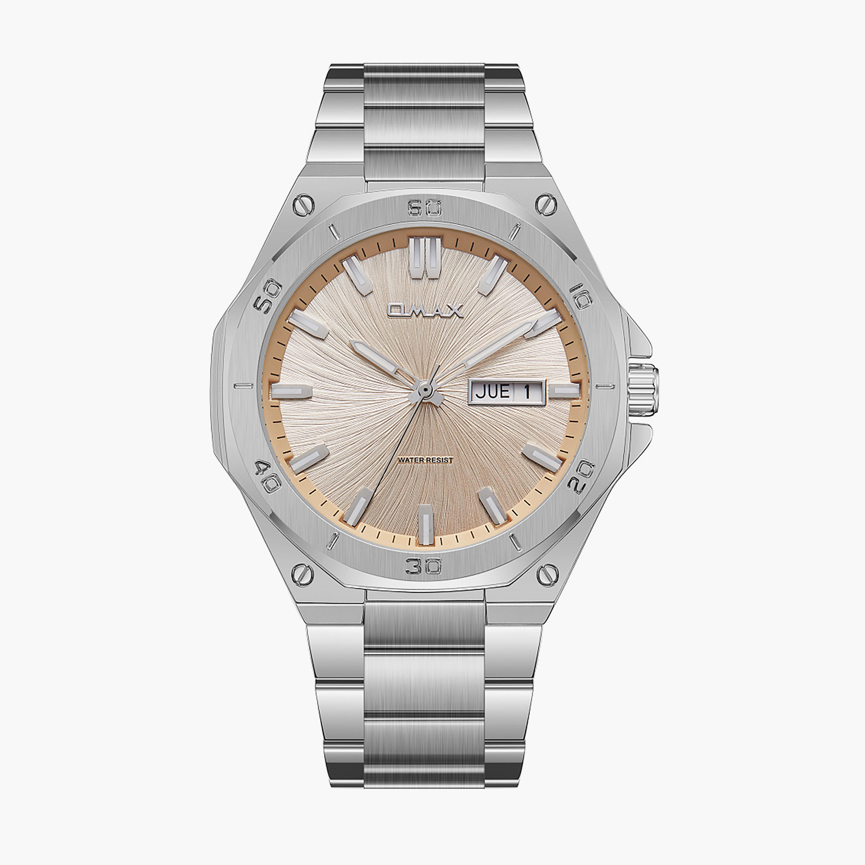 أوماكس ساعة رجالية فضية من الستانلس ستيل-men-watchesandjewellery-watches-image-1