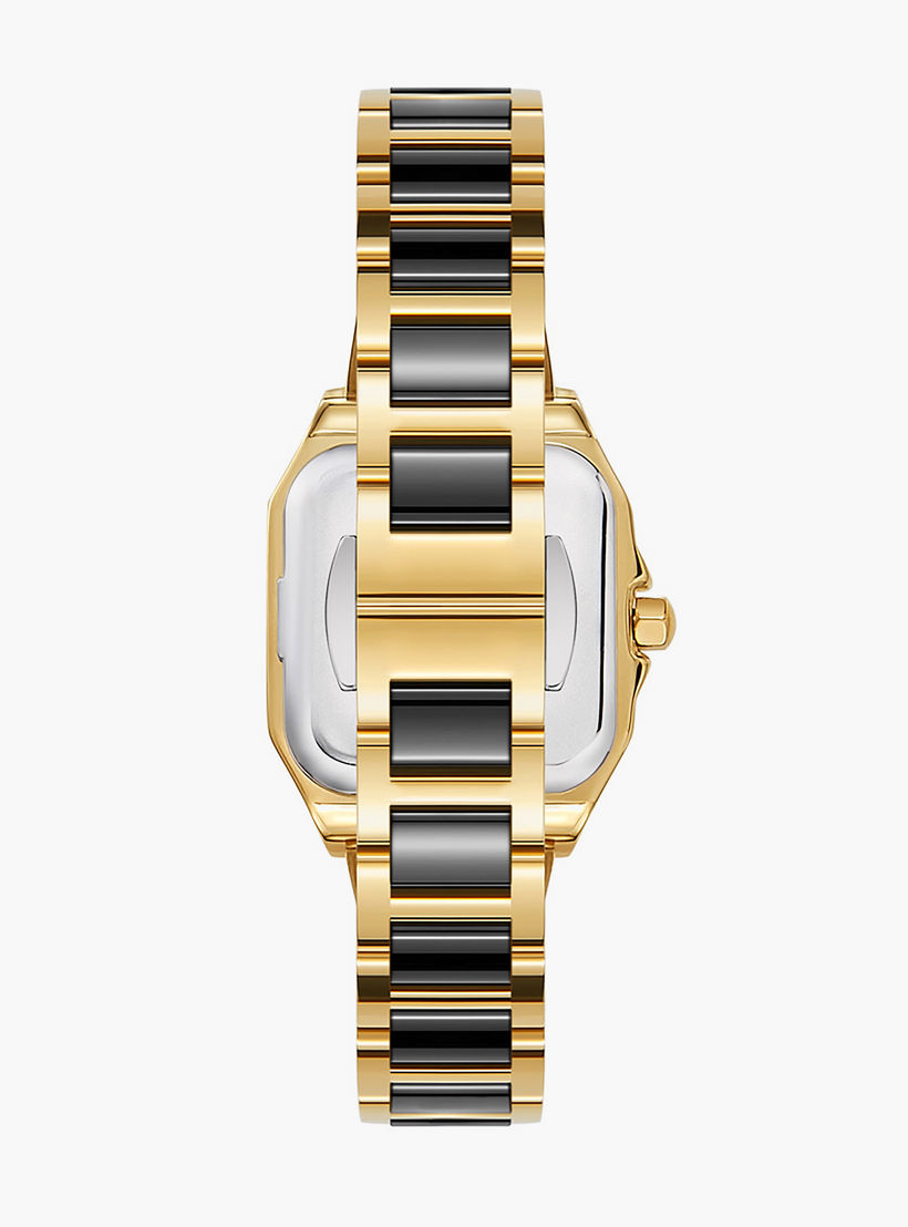 Gold Ceramic Rectangular Women's Watch-women-watchesandjewellery-watches-image-2