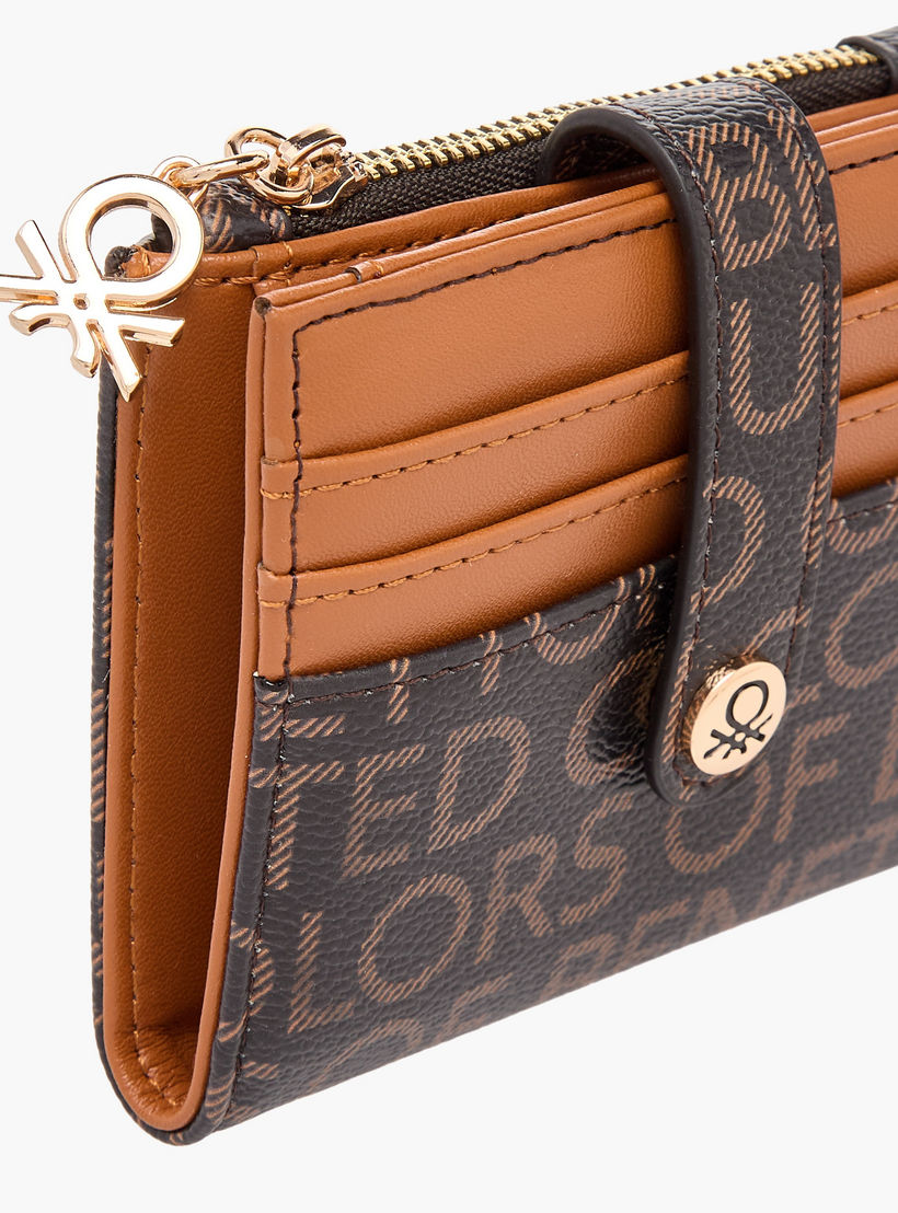 United Colors of Benetton Monogram Print Card Holder with Tab Closure-women-bagsandwallets-wallets-image-3