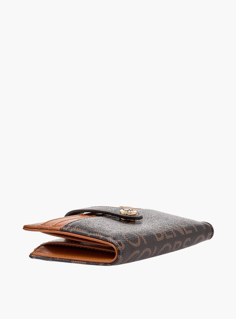United Colors of Benetton Monogram Print Card Holder with Tab Closure-women-bagsandwallets-wallets-image-4