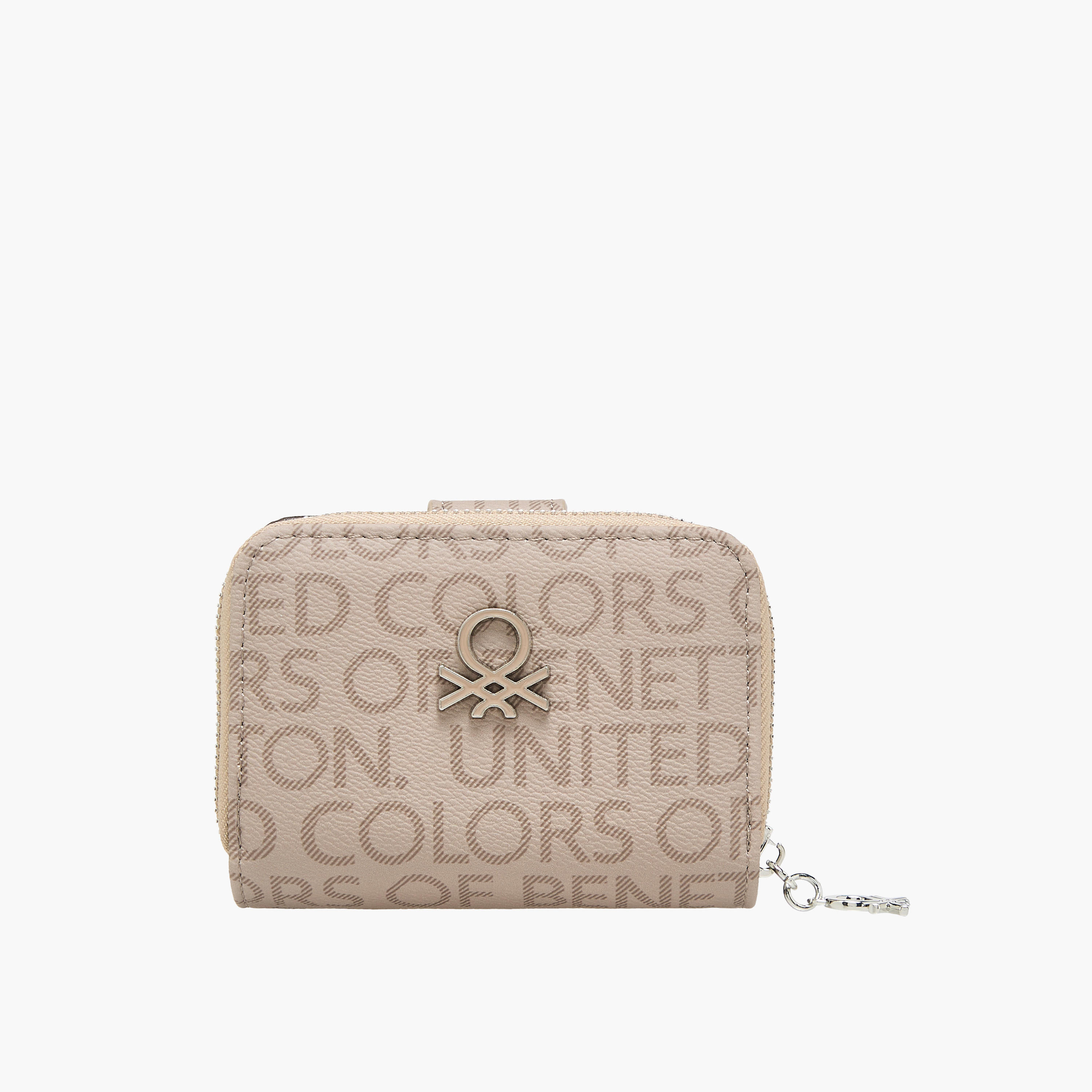 United Colors of Benetton Monogram Print Wallet with Zip Closure-women-bagsandwallets-wallets-image-1
