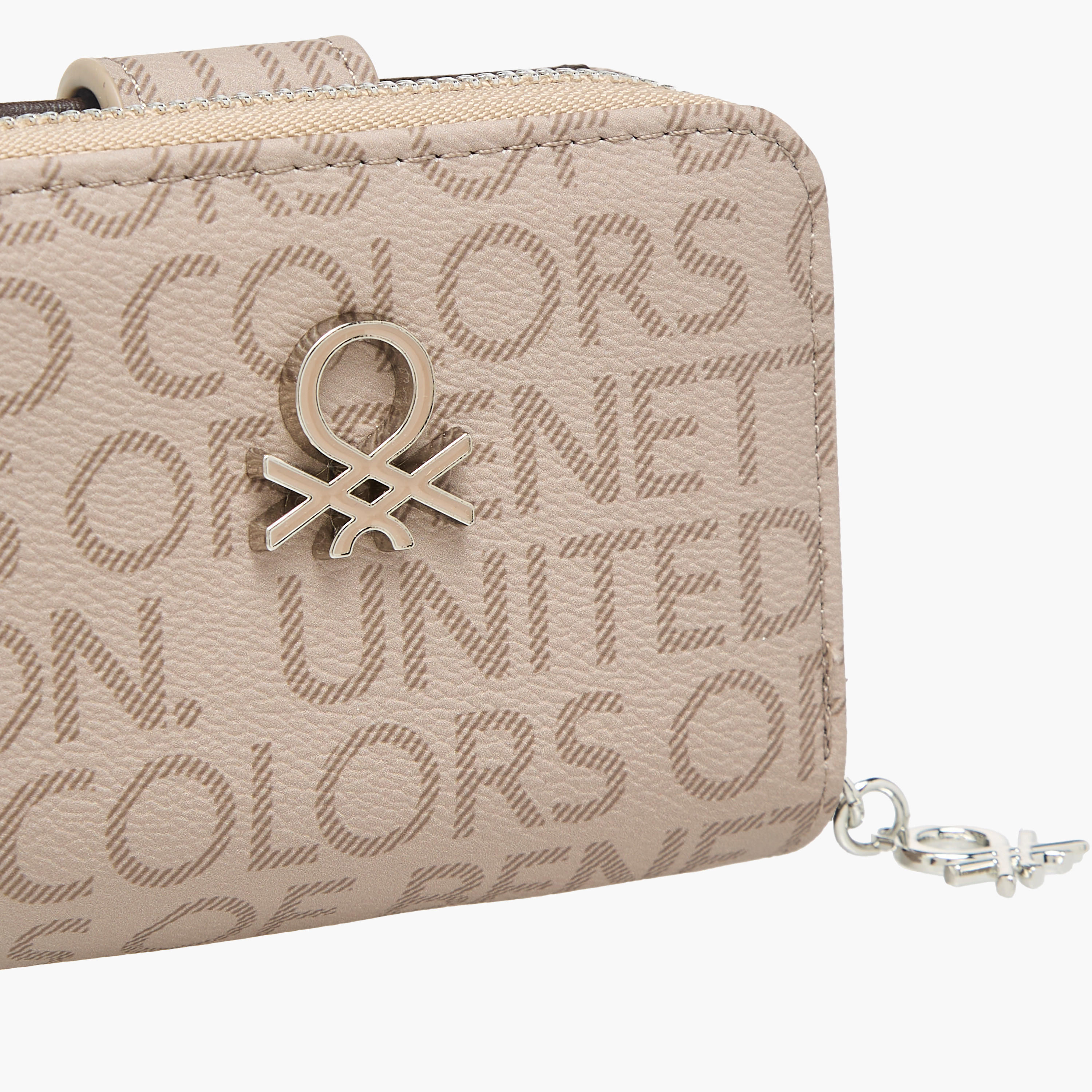 United Colors of Benetton Monogram Print Wallet with Zip Closure-women-bagsandwallets-wallets-image-3