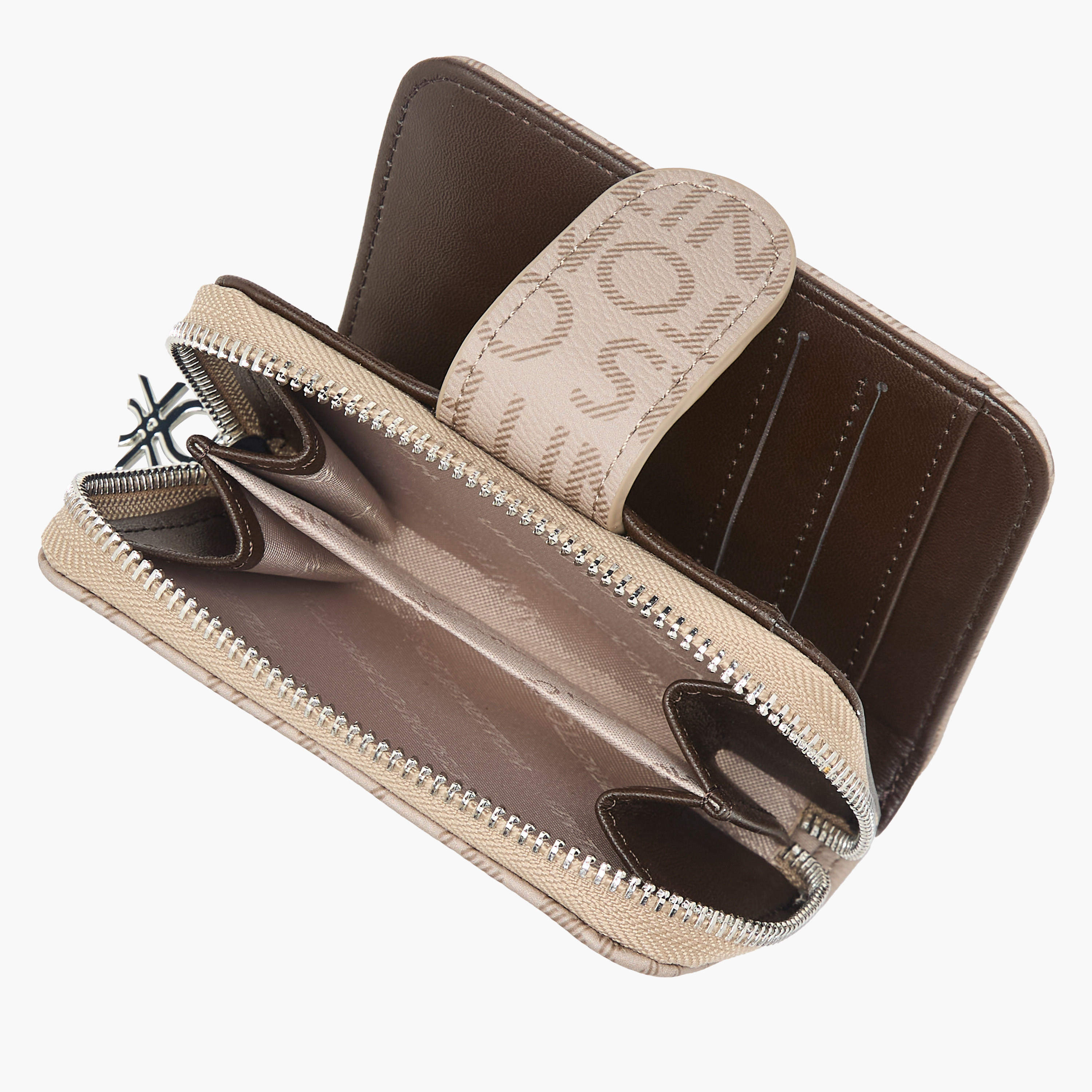 United Colors of Benetton Monogram Print Wallet with Zip Closure-women-bagsandwallets-wallets-image-5