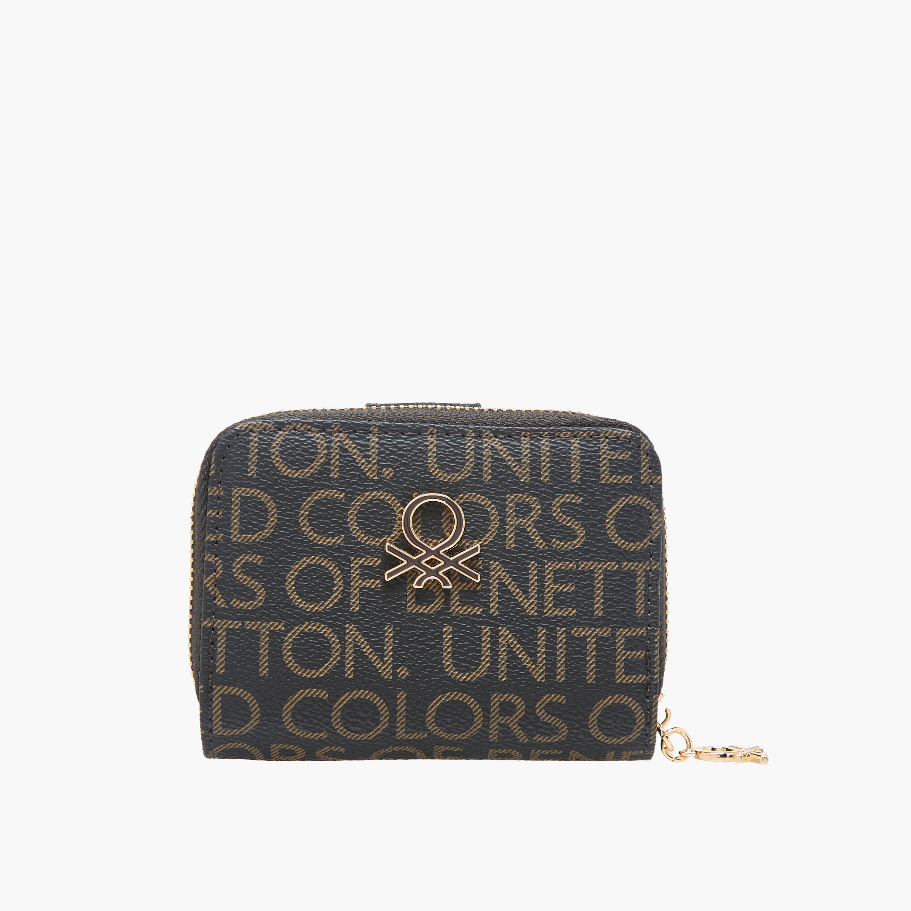 United Colors of Benetton Monogram Print Wallet with Zip Closure-women-bagsandwallets-wallets-image-1